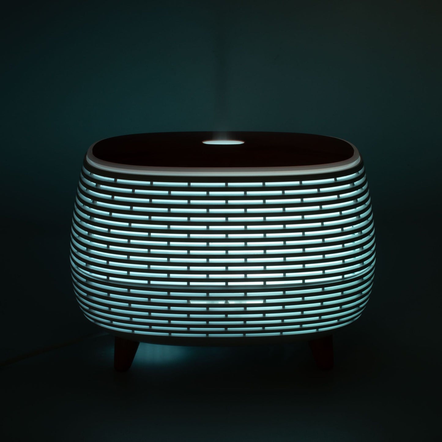 Futuristic Ribbed LED Aroma Diffusor Geripptes Design