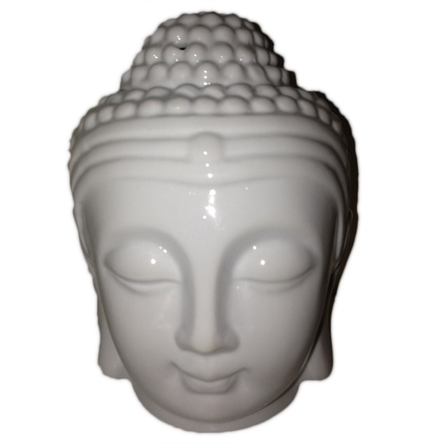 Buddhakopf Duftölbrenner Weiß