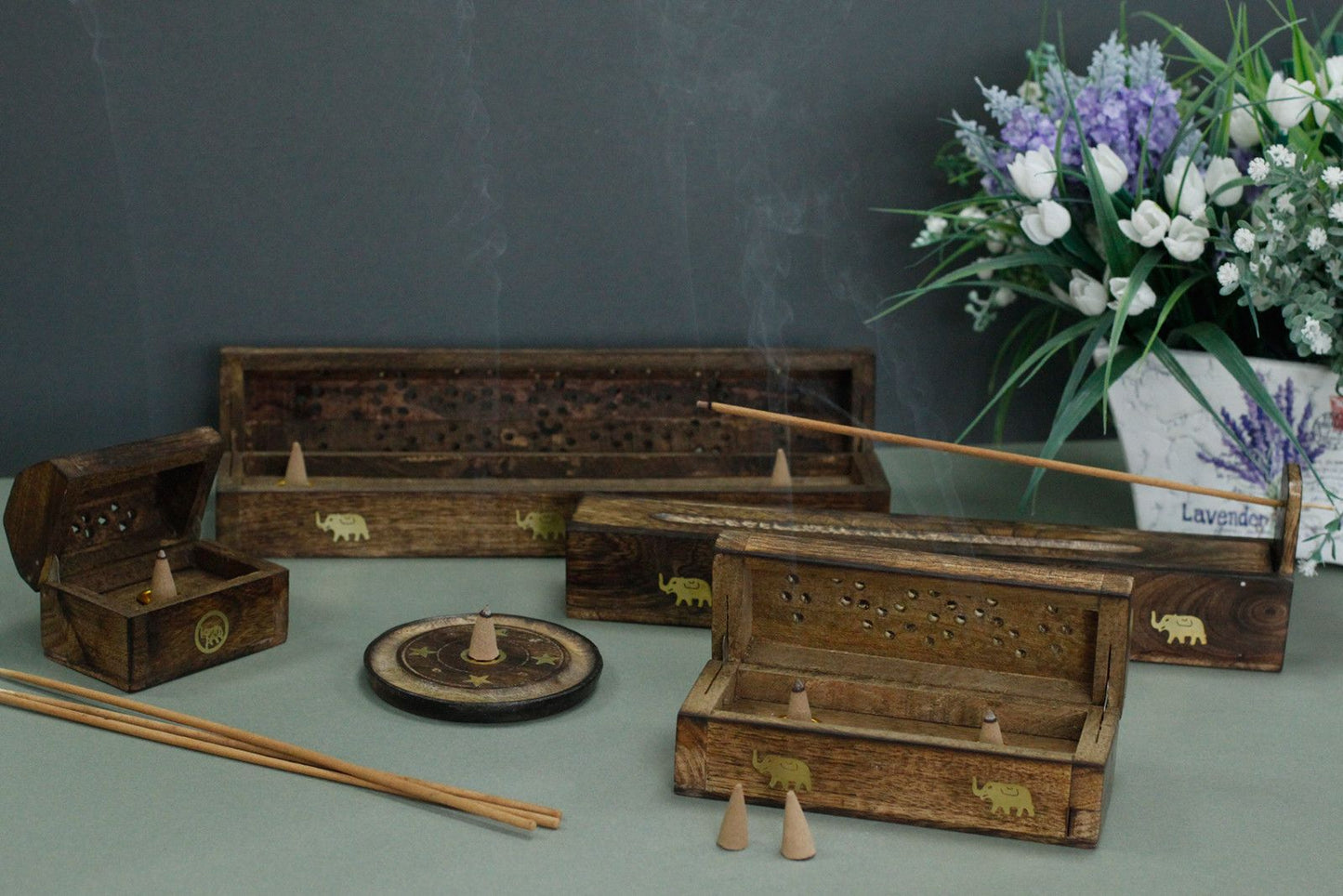 Räucherbox Natur Mangoholz
