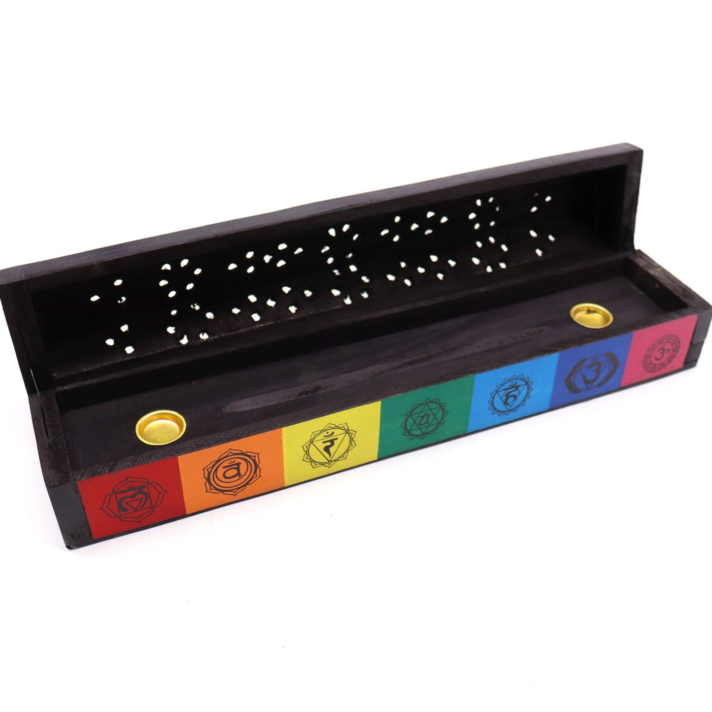 Sieben Chakra Farben Räucherbox