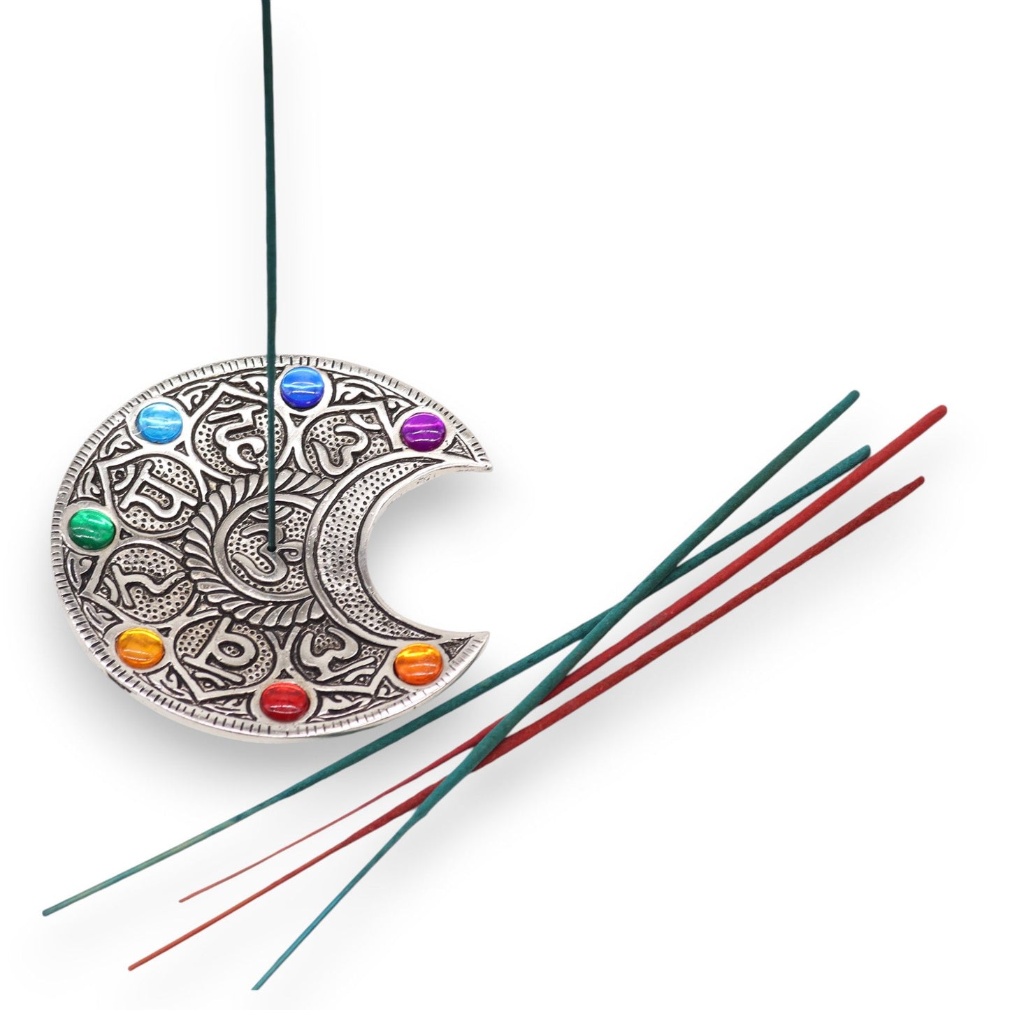 Sieben Chakra Mond Räucherhalter 11.5cm