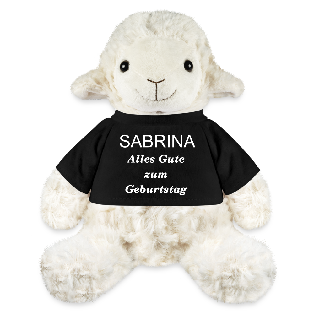 Personalisiertes Kuscheltier MiniFeet® Schaf Annika - Schwarz