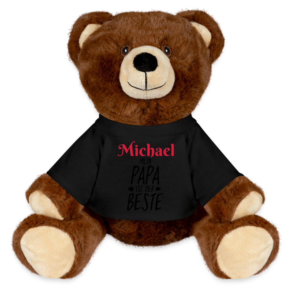 Personalisiertes Kuscheltier Stofftier Bär - Schwarz