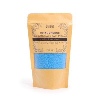 Aromatherapie Badesalz Entspannung im Kraftpapierbeutel 350 g