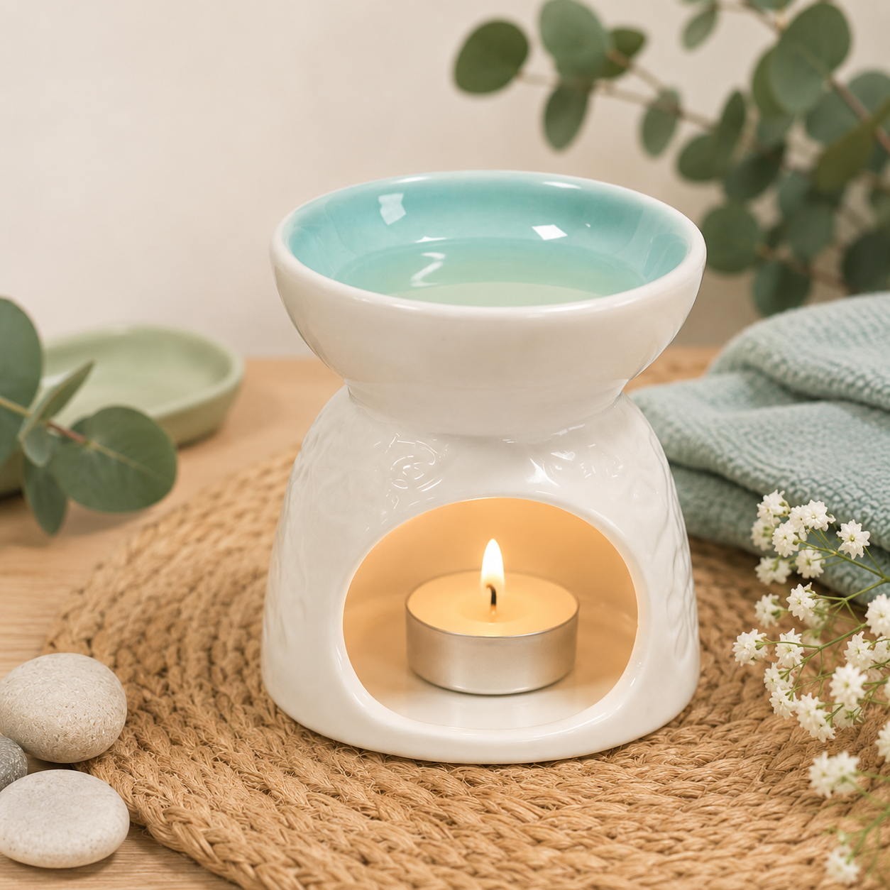 Elegante Keramik Ölbrenner und Duftlampen für ätherische Öle und Wax Melts