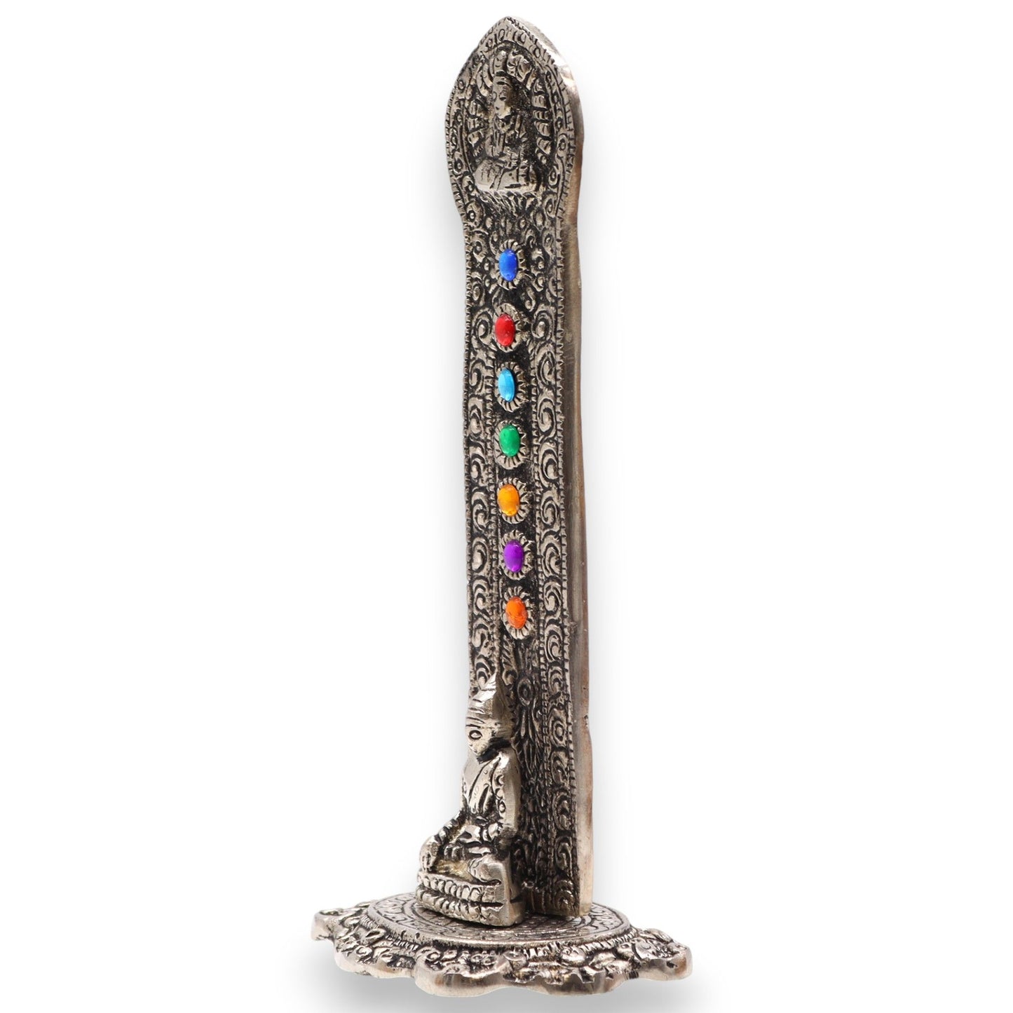 Sieben Chakra Turm Buddha Räucherhalter 16x6x7cm