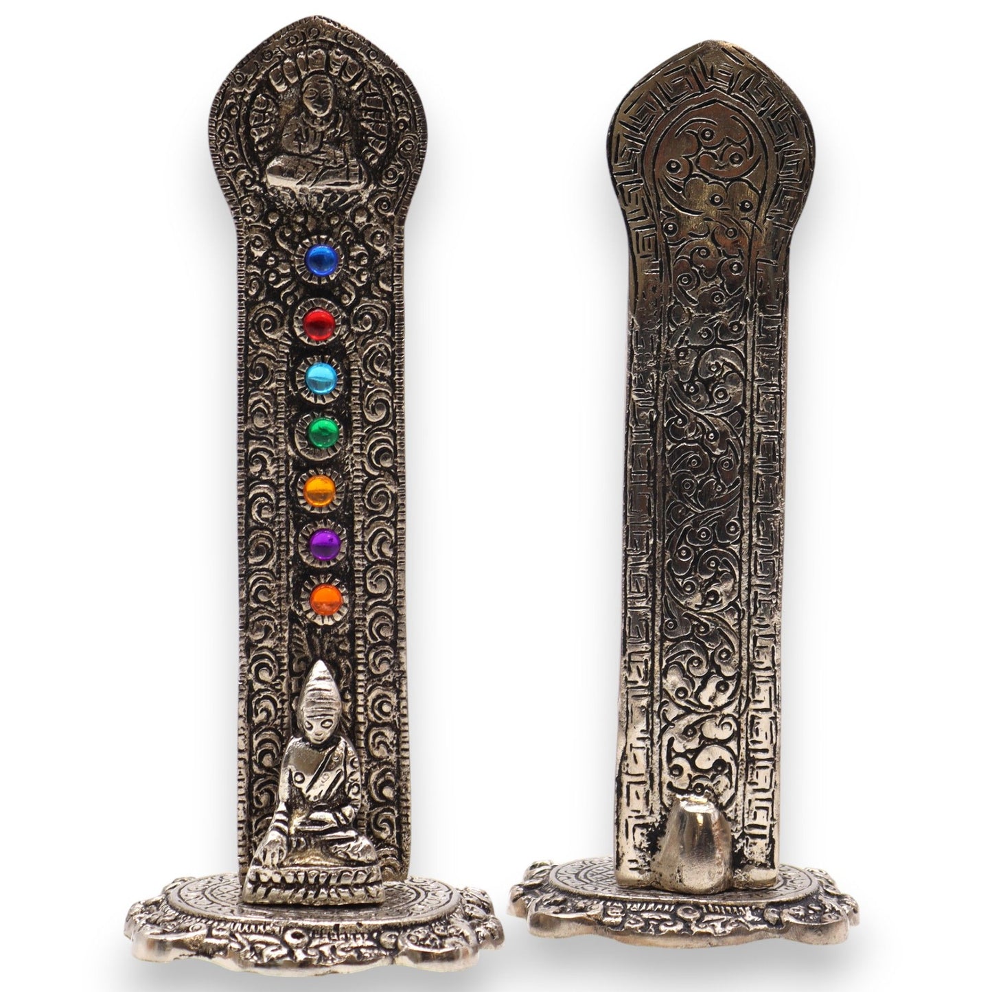 Sieben Chakra Turm Buddha Räucherhalter 16x6x7cm