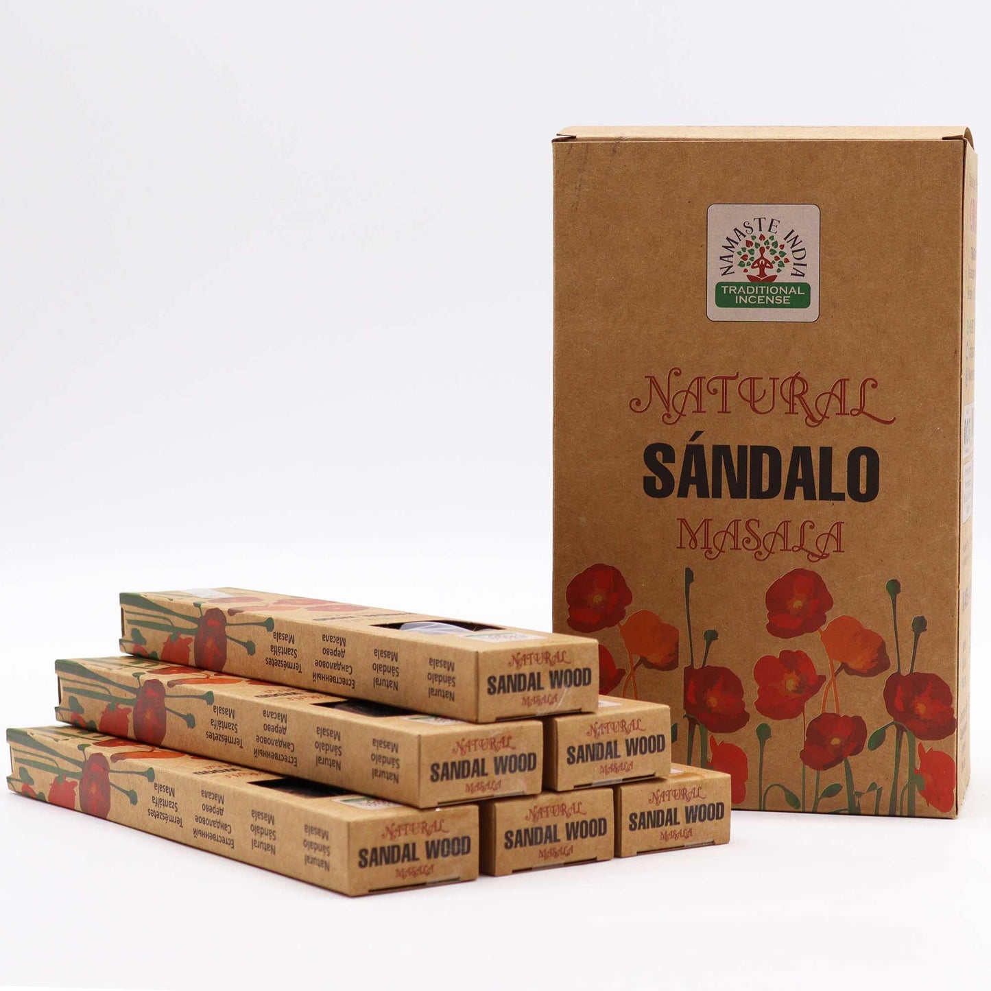 Natürliche botanische Masala Räucherstäbchen Sandelholz, Produktansicht 3