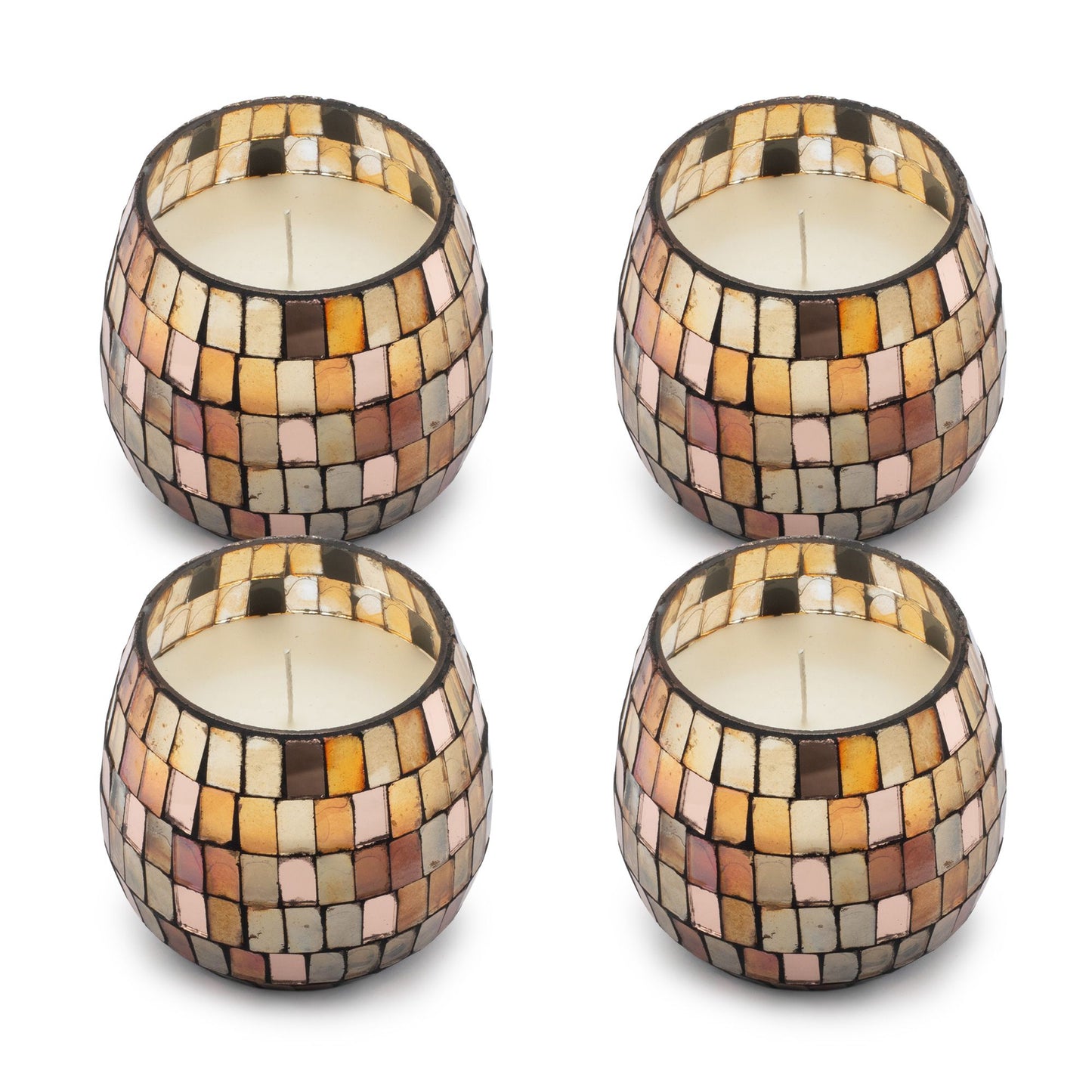 Kleine Glaskerze Amber Mosaik, Produktansicht 6
