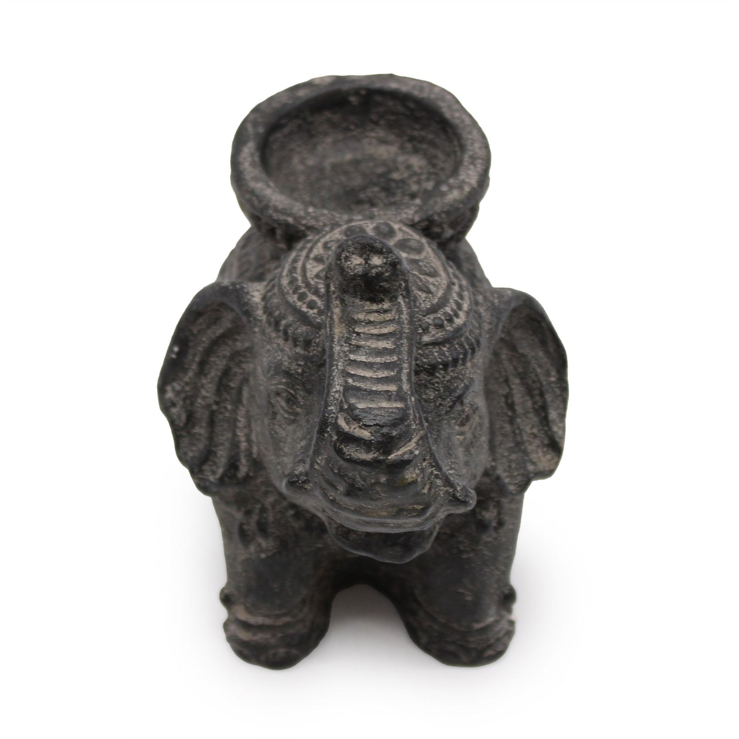 Elefant Räucher und Kerzenhalter (schwarz Antik)