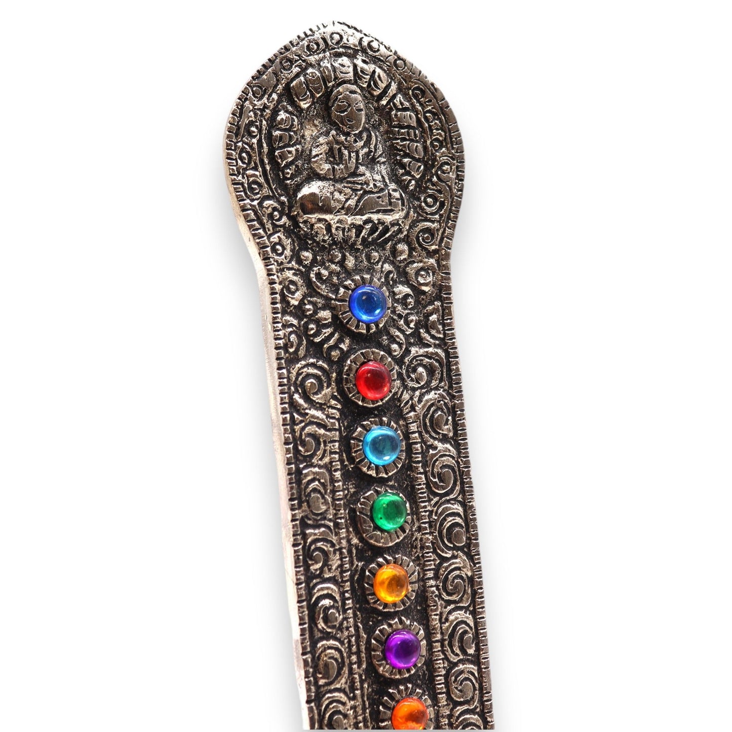 Sieben Chakra Turm Buddha Räucherhalter 16x6x7cm