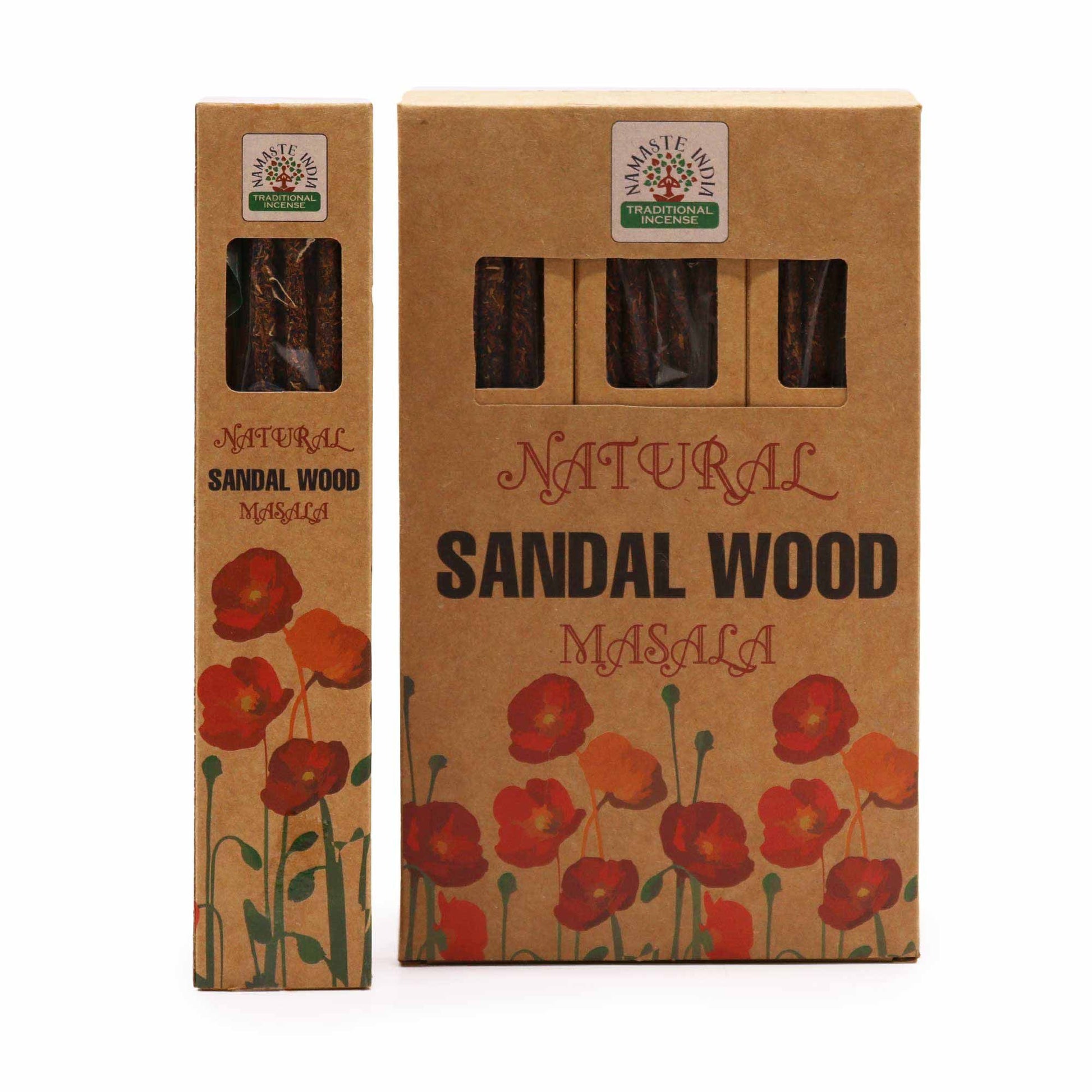 Natürliche botanische Masala Räucherstäbchen Sandelholz, Produktansicht 1