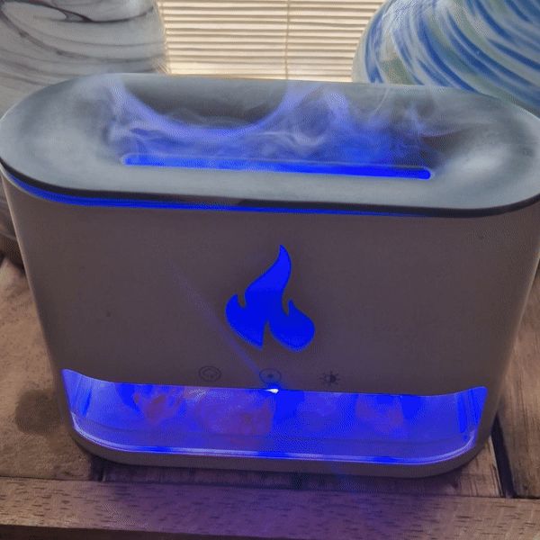 Blaze LED Aroma Diffusor Himalaya Salzkammer und Flammen Effekt