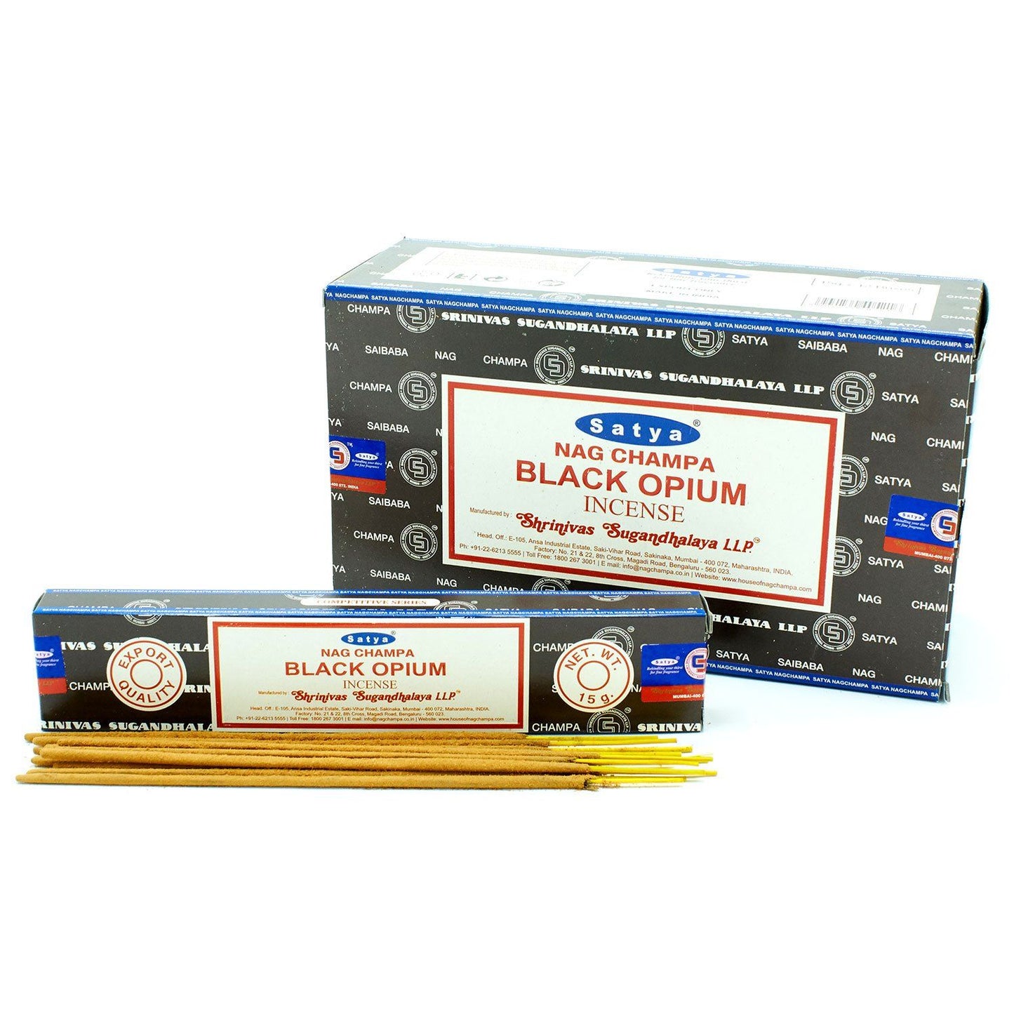 Satya Räucherstäbchen Schwarzer Opiumduft 15 g, Produktansicht 1