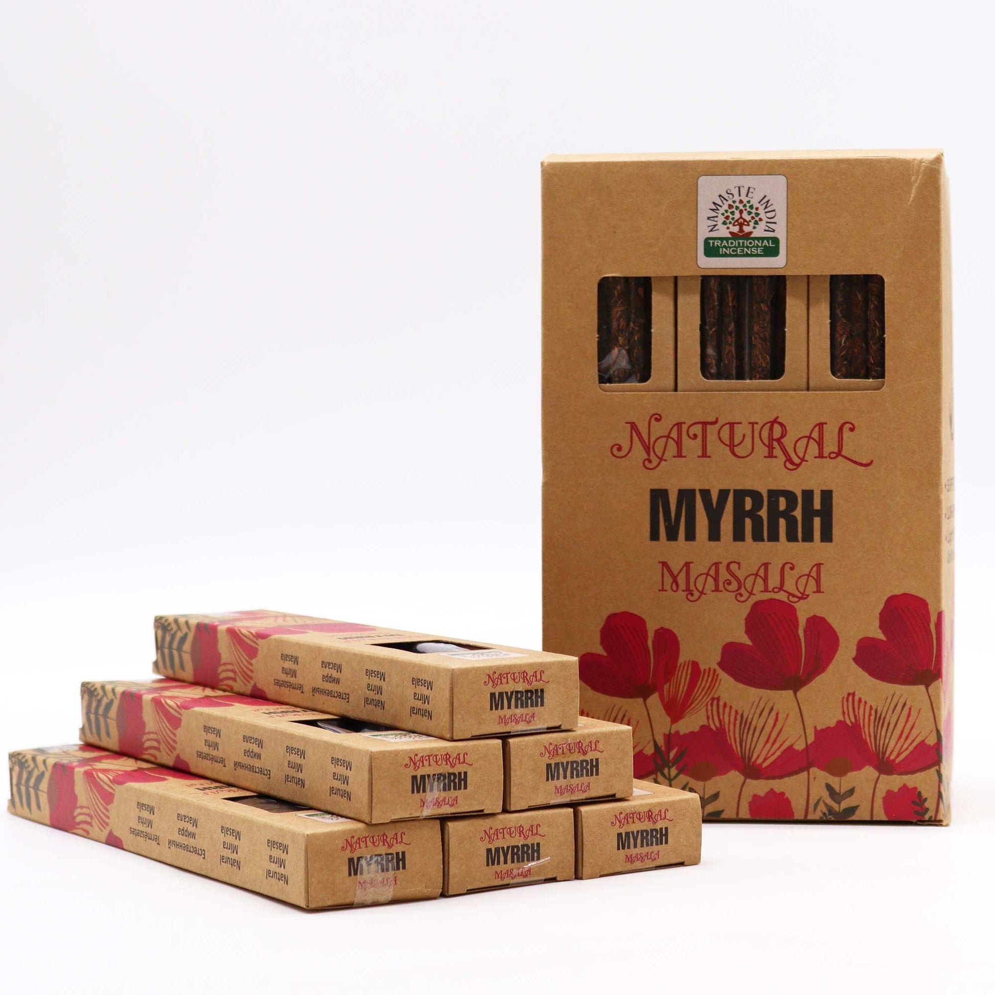 Natürliche botanische Masala Räucherstäbchen Myrrhe, Produktansicht 3