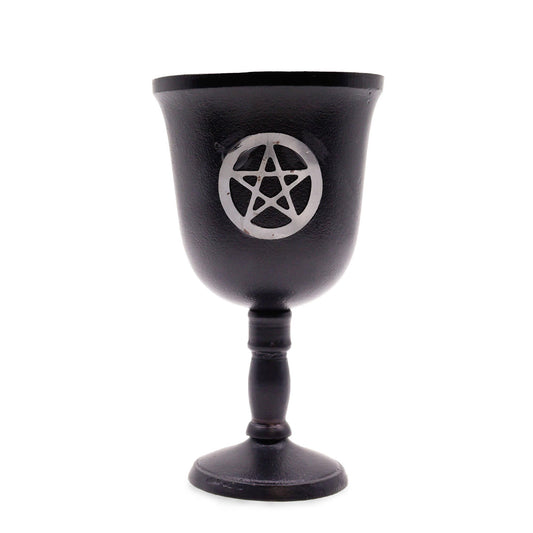 Eisen Ritualkelch Pentagramm 20x11cm