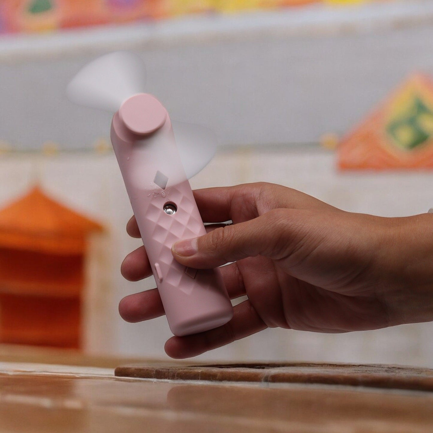 Nano Mist Gesichtsspray und Ventilator Tragbar USB (Rosa)