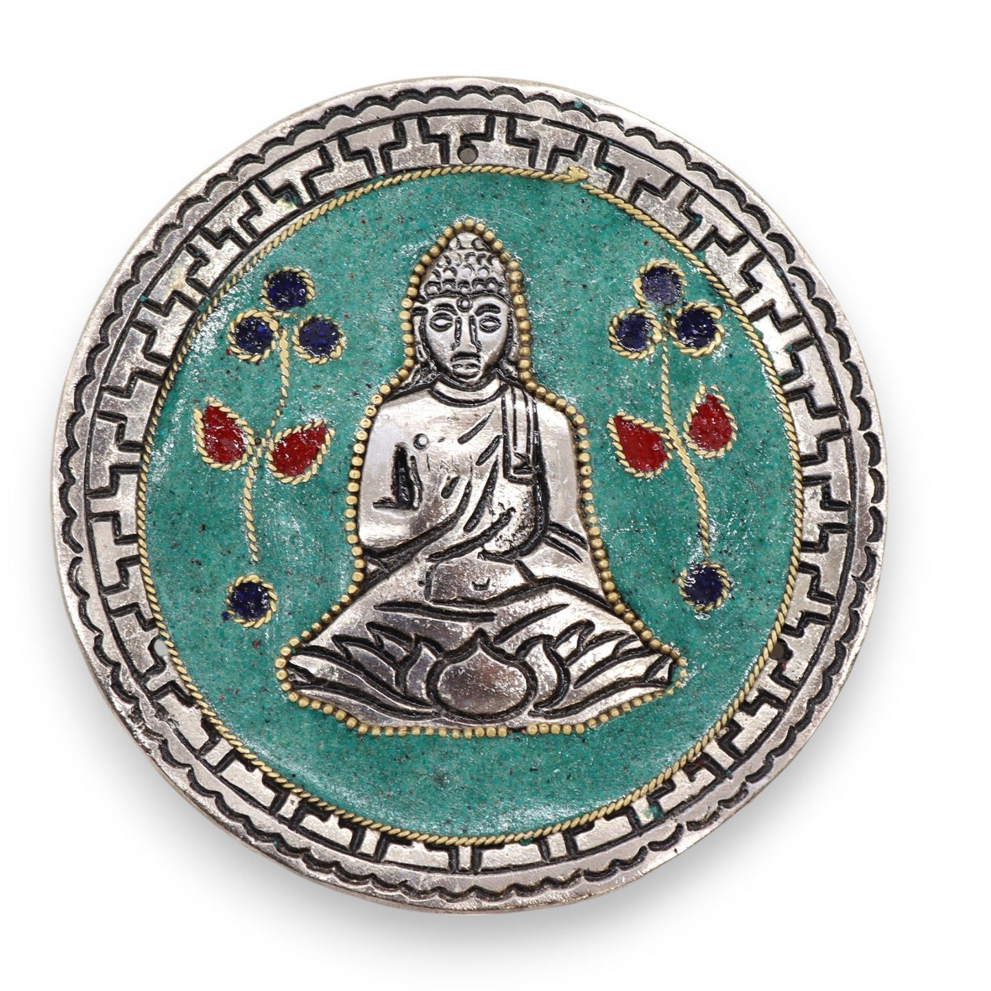 Buddha grün Dekor Räucherhalter 10cm