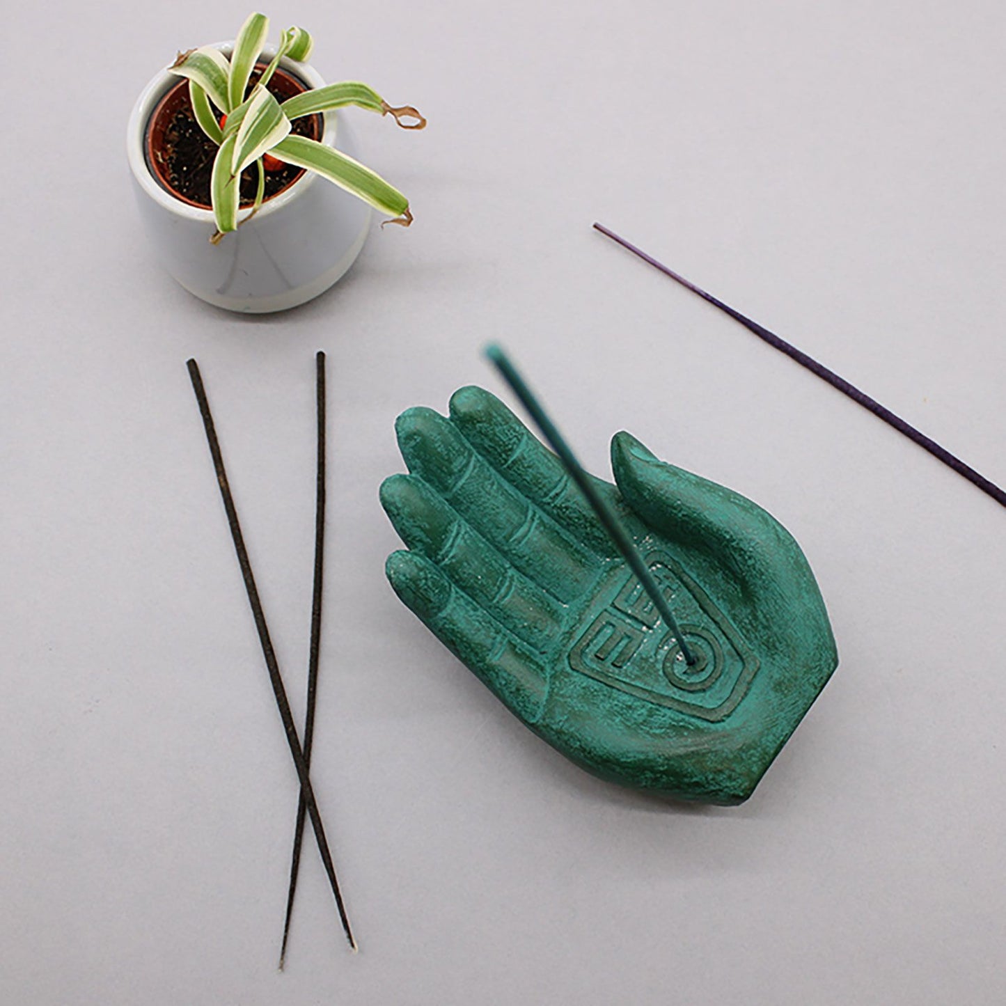Hand Räuchergefäß Erdschutz (grün)