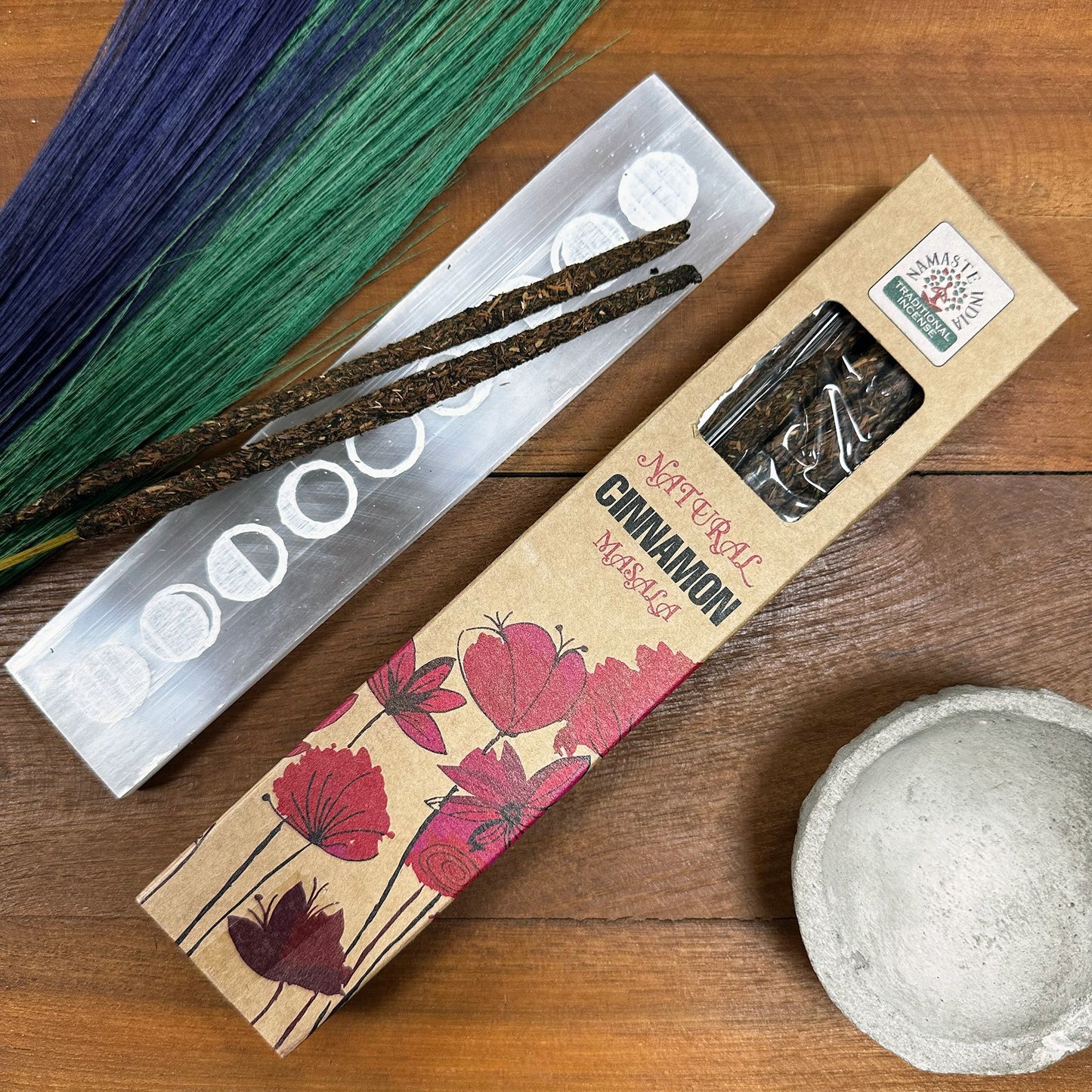 Natürliche botanische Masala Räucherstäbchen Zimt, Produktansicht 1