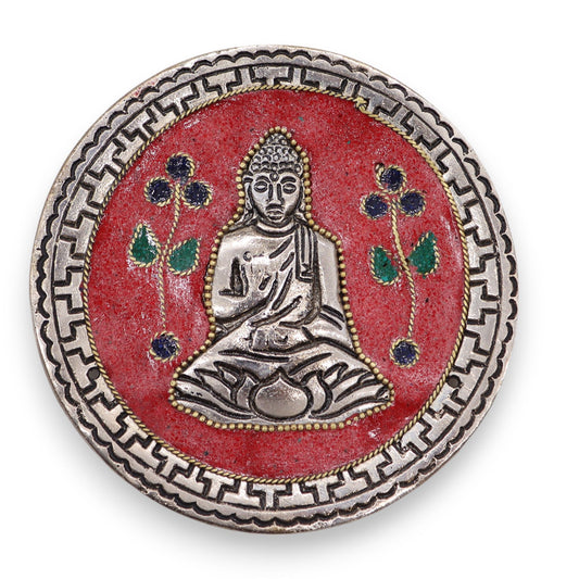 Buddha rot Dekor Räucherstäbchenhalter 10cm