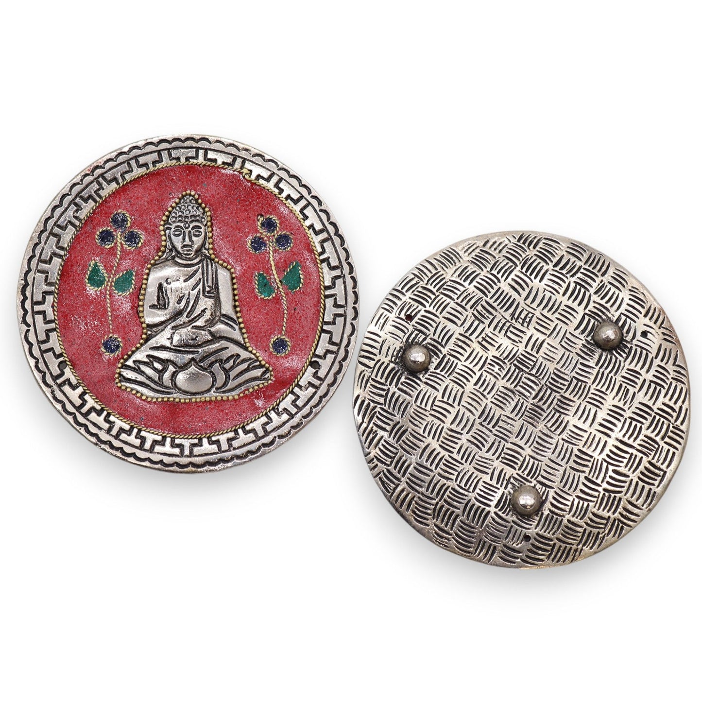 Buddha rot Dekor Räucherhalter 10cm