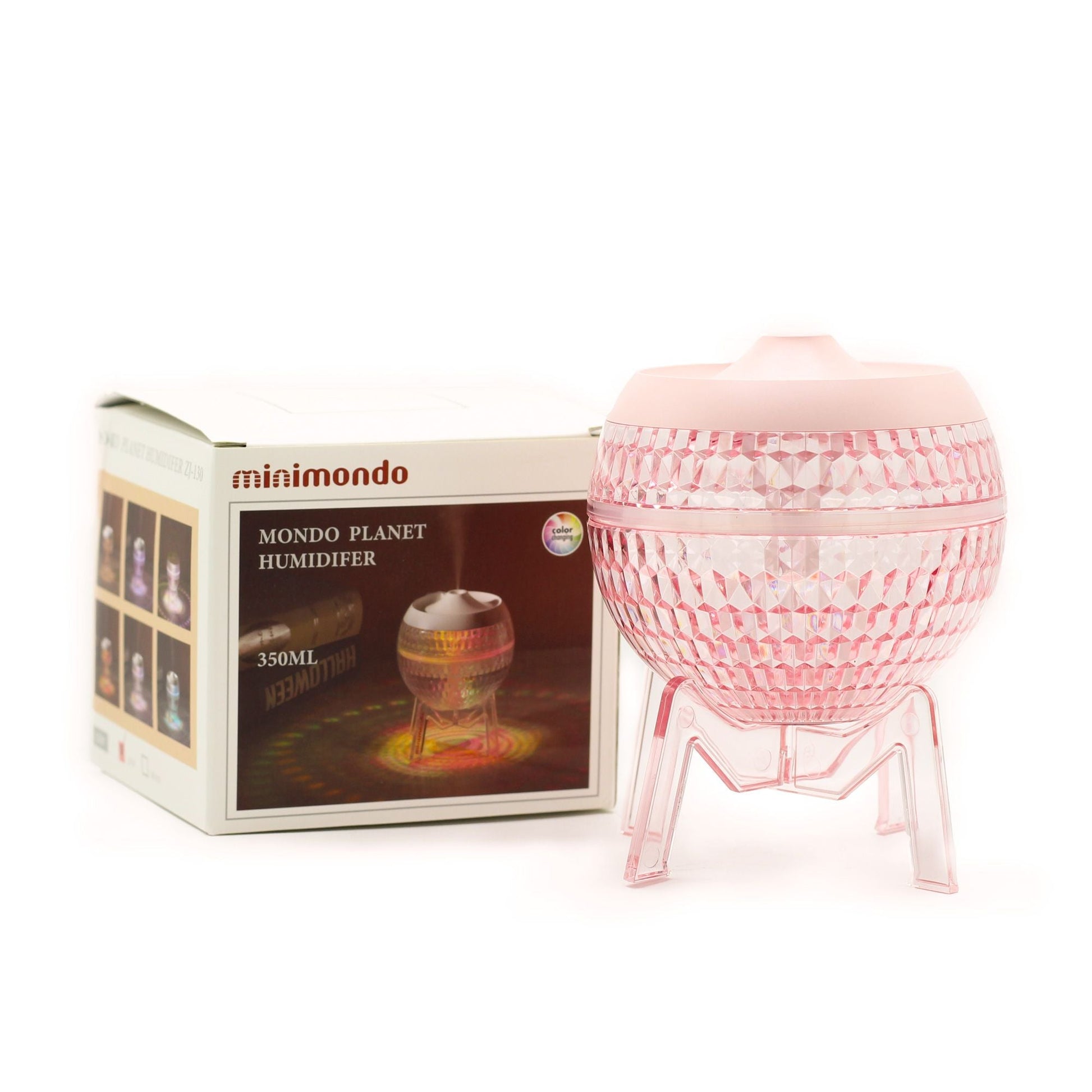 Mondo Planet LED Luftbefeuchter und Diffusor Rosa (Mondlicht)