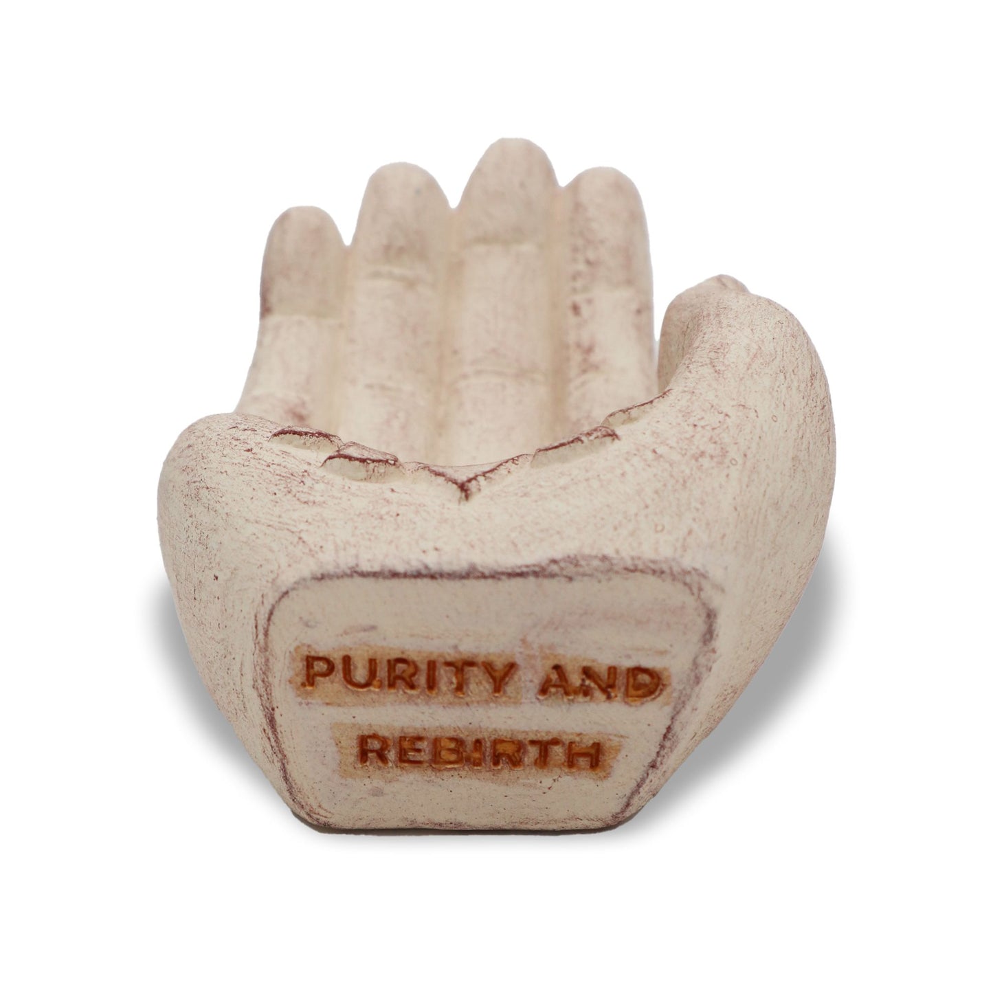 Hand Räuchergefäß Lotus (weiß)