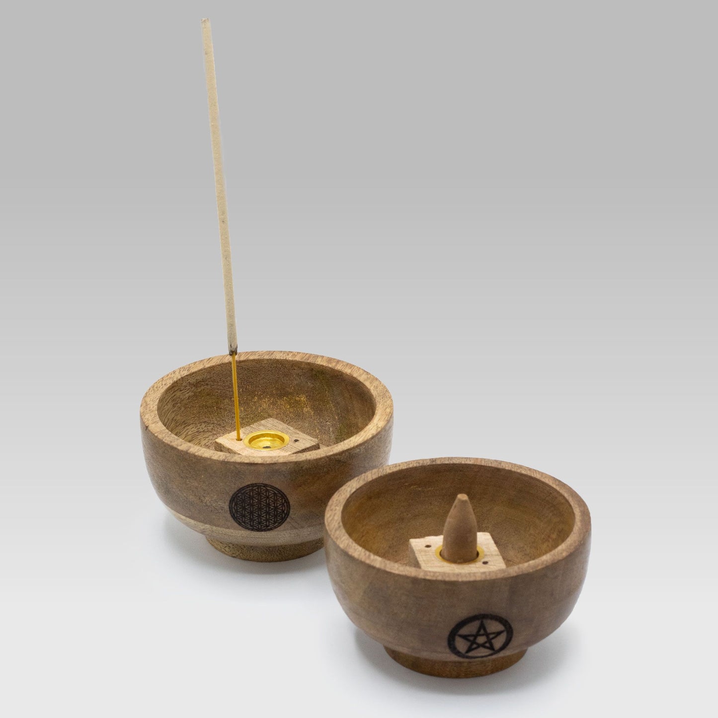 Kleiner Ritualschale Räucherkegelhalter 11x6.cm (sortierte esoterische Motive)