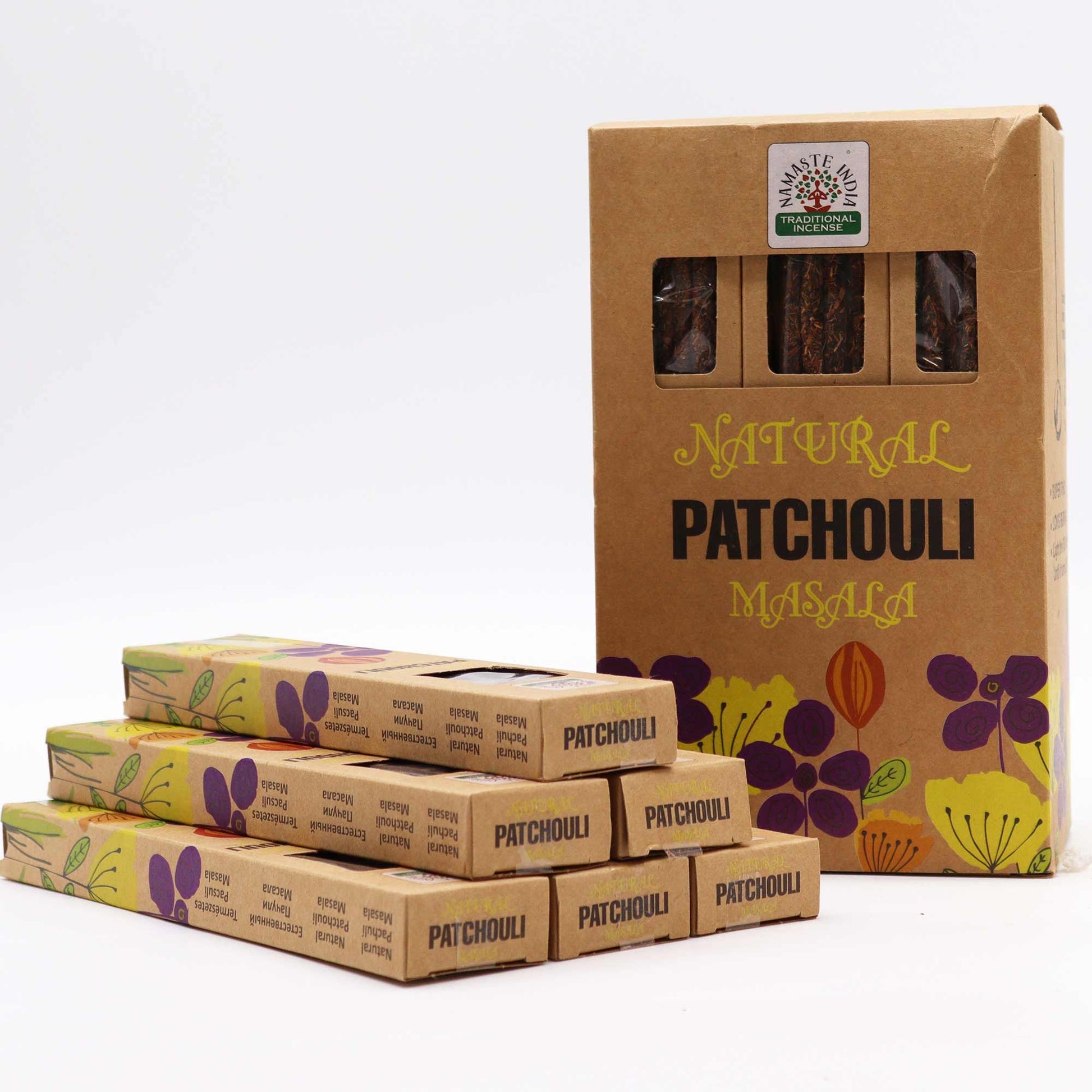 Natürliche botanische Masala Räucherstäbchen Patchouli, Produktansicht 2