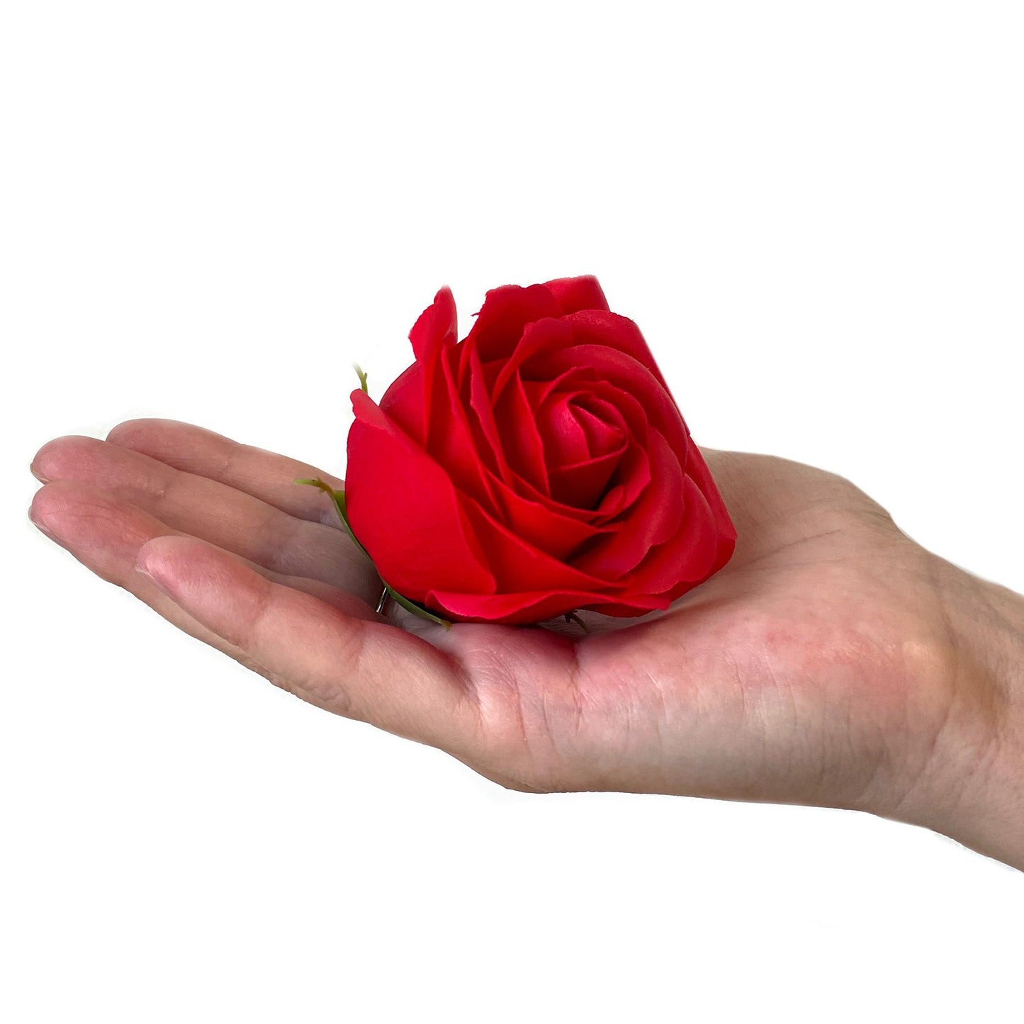 Seifenblumen Geschenkstrauß mit 9 Rote Rosen in Quadratische Box