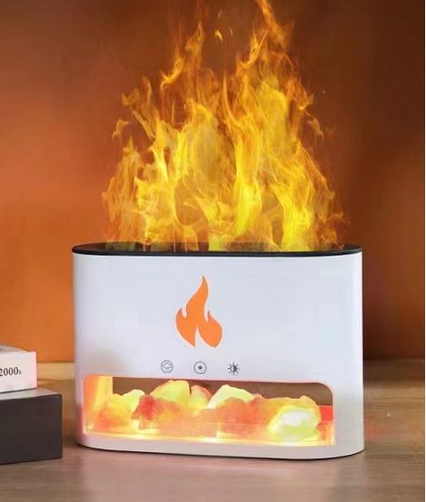 Blaze LED Aroma Diffusor Himalaya Salzkammer und Flammen Effekt