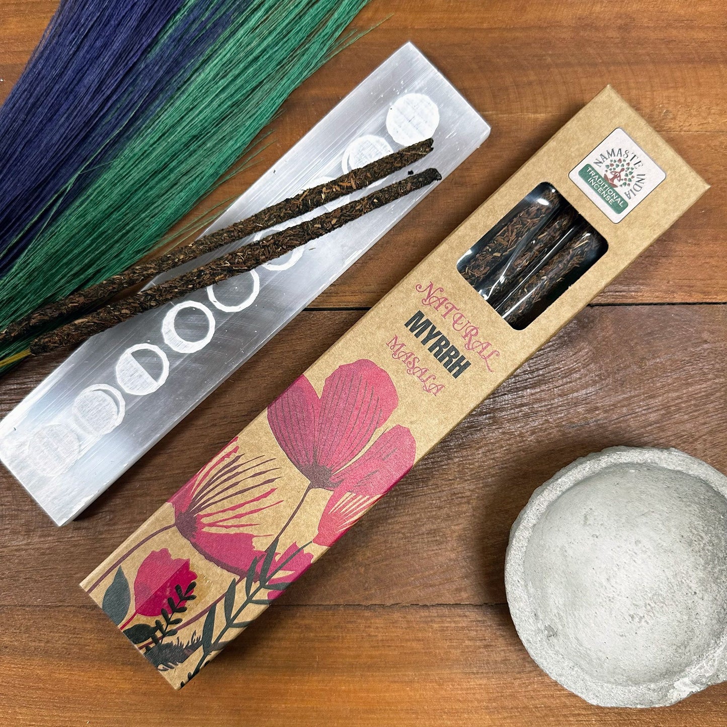 Natürliche botanische Masala Räucherstäbchen Myrrhe, Produktansicht 2