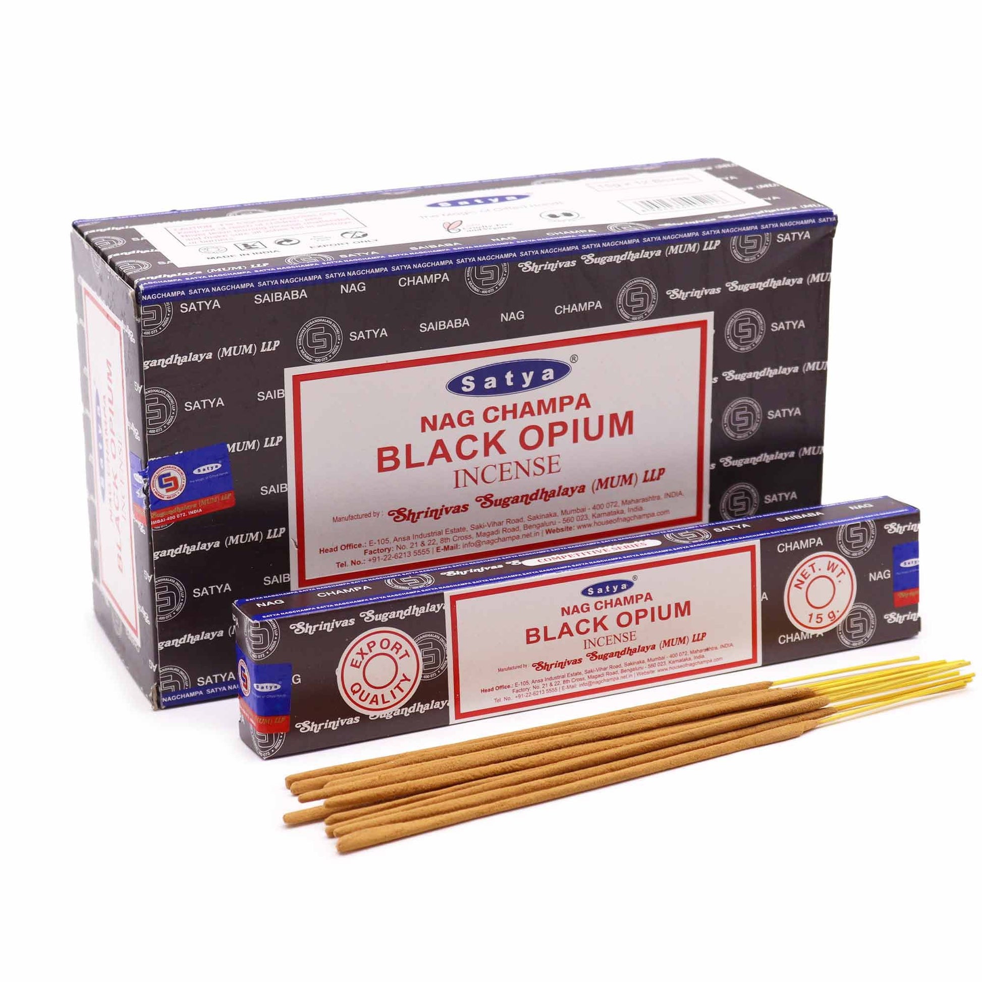 Satya Räucherstäbchen Schwarzer Opiumduft 15 g, Produktansicht 2