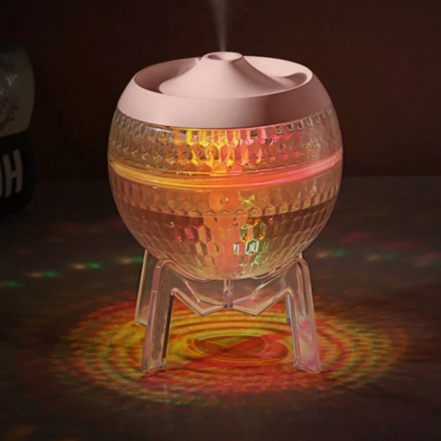 Mondo Planet LED Luftbefeuchter und Diffusor Transparent (Mondlicht)