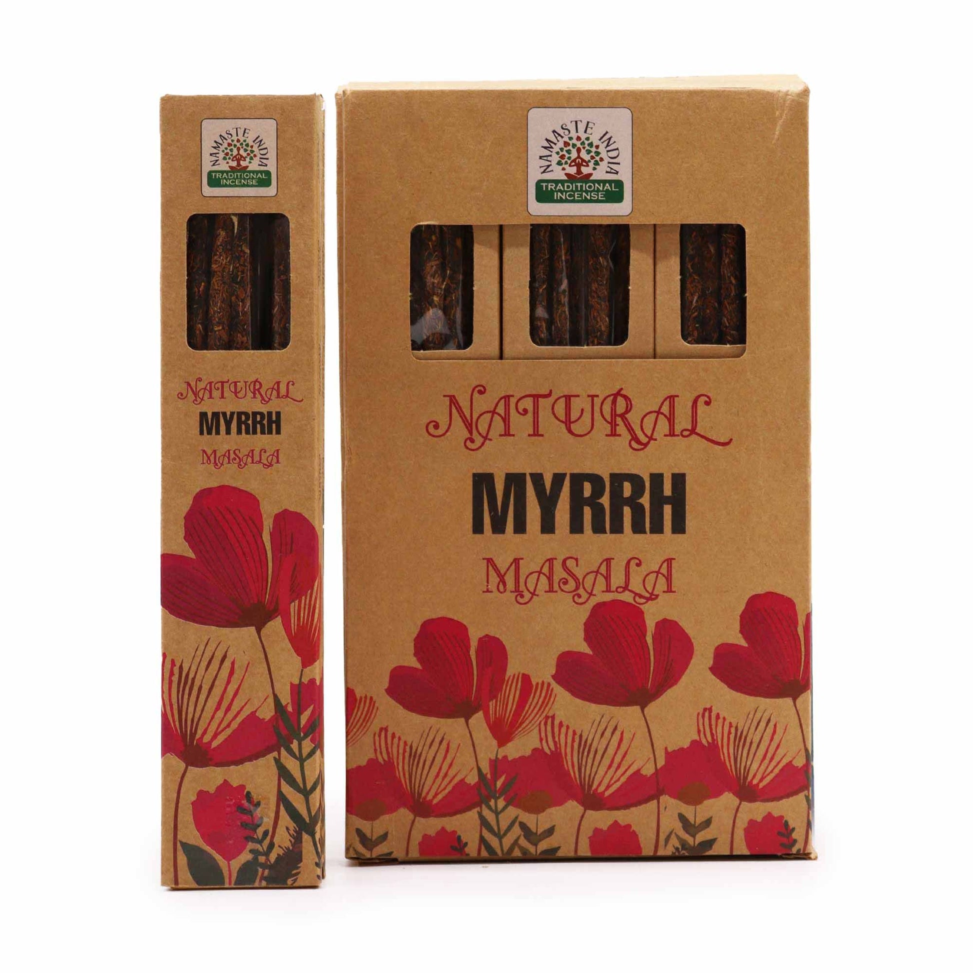 Natürliche botanische Masala Räucherstäbchen Myrrhe, Produktansicht 1