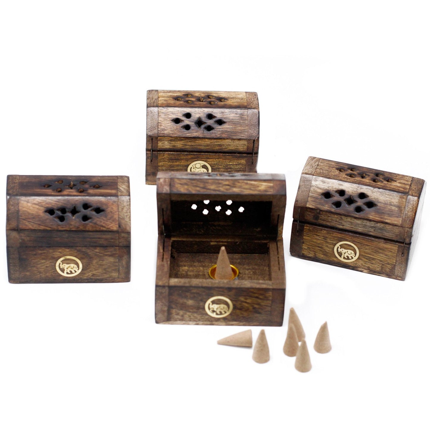 Mini Räucher Räucherkegel Räucherbox Mangoholz