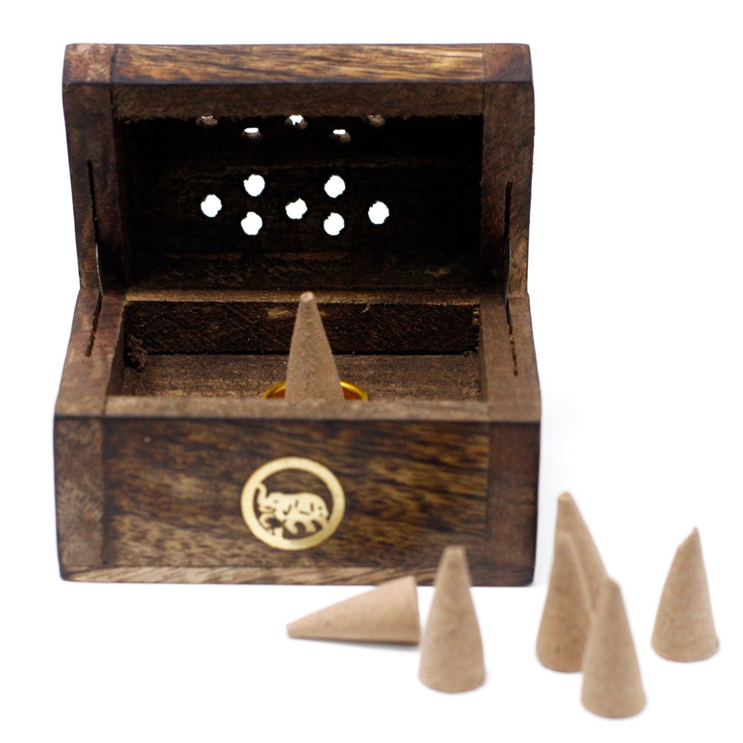 Mini Räucher Räucherkegel Räucherbox Mangoholz