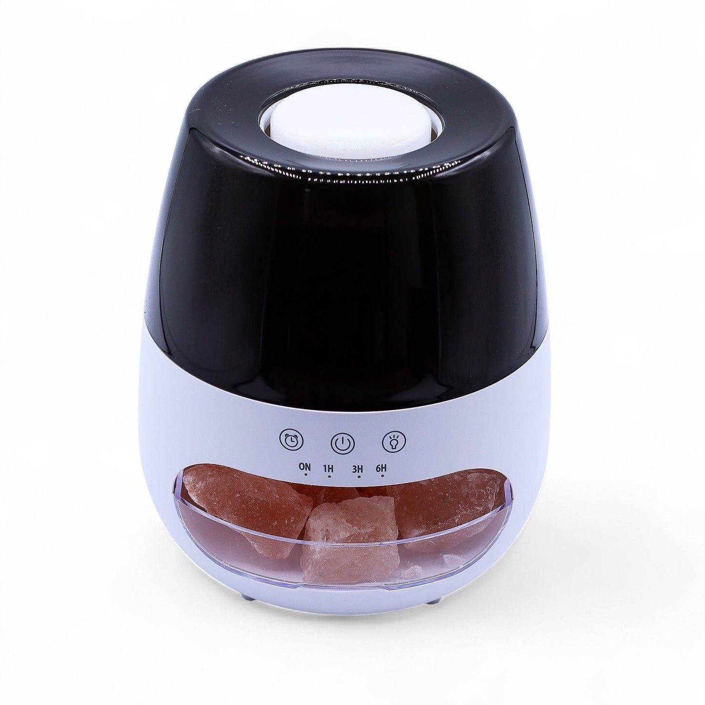 Salt Stone Flame LED Aroma Diffusor Weißer Salzstein und Timer