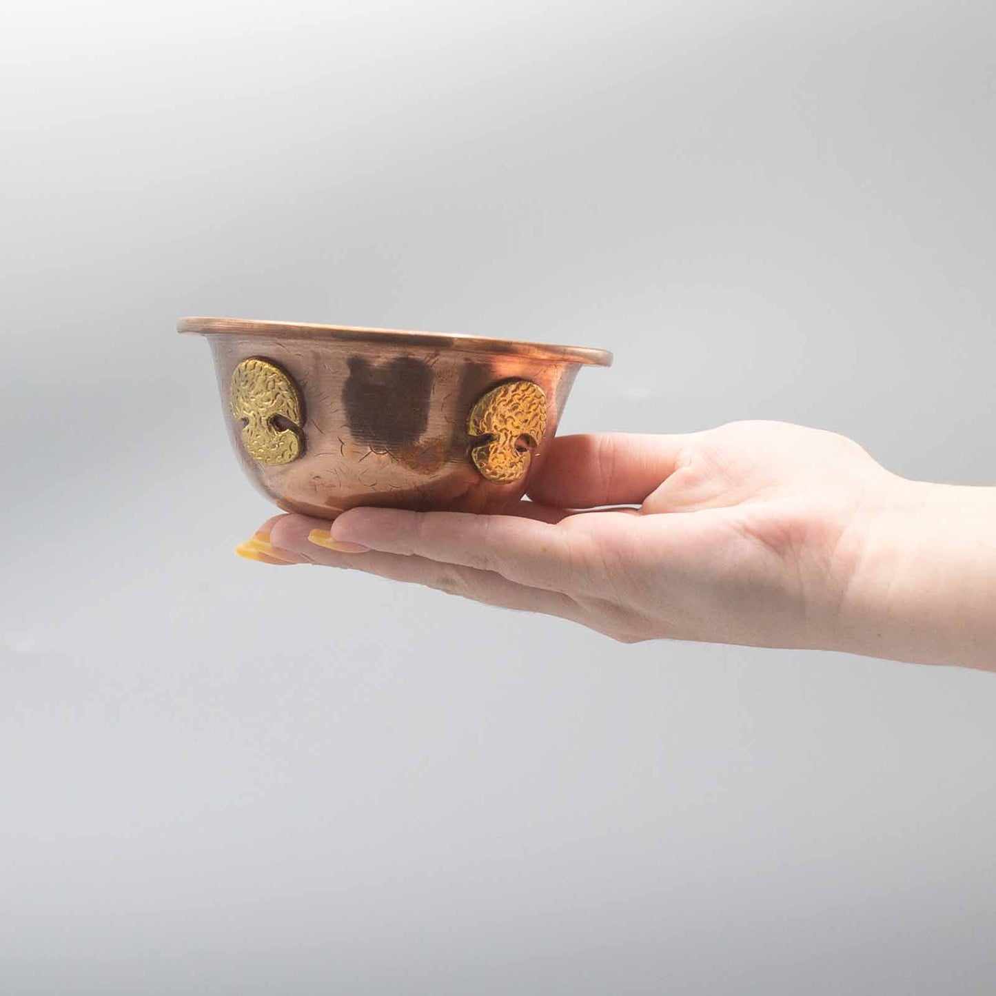 Kupfer Ritualschale mit Lebensbaum 12x5cm