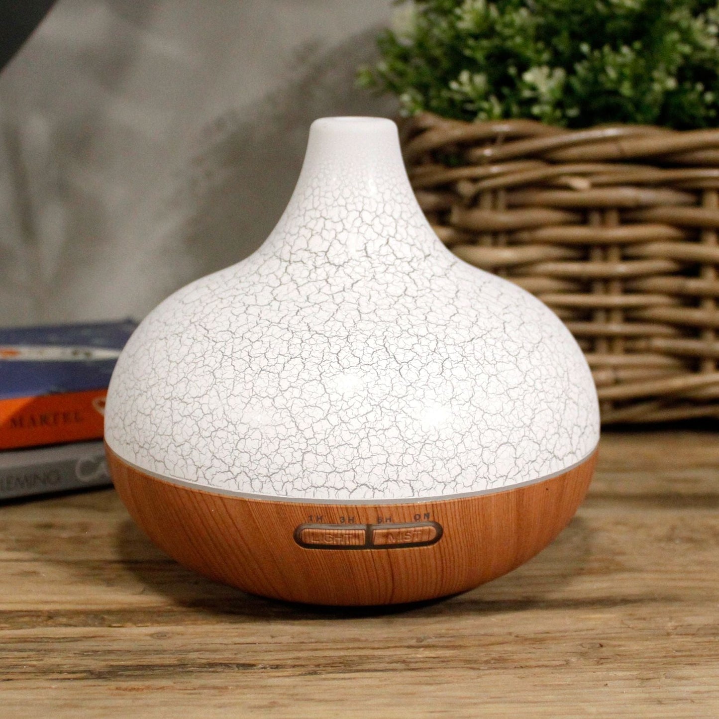 Santorini LED Aroma Diffusor Perlmutt Muschel Effekt