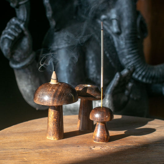 3er Set Räucher Räucherkegel Pilze (10cm 9cm 8cm)