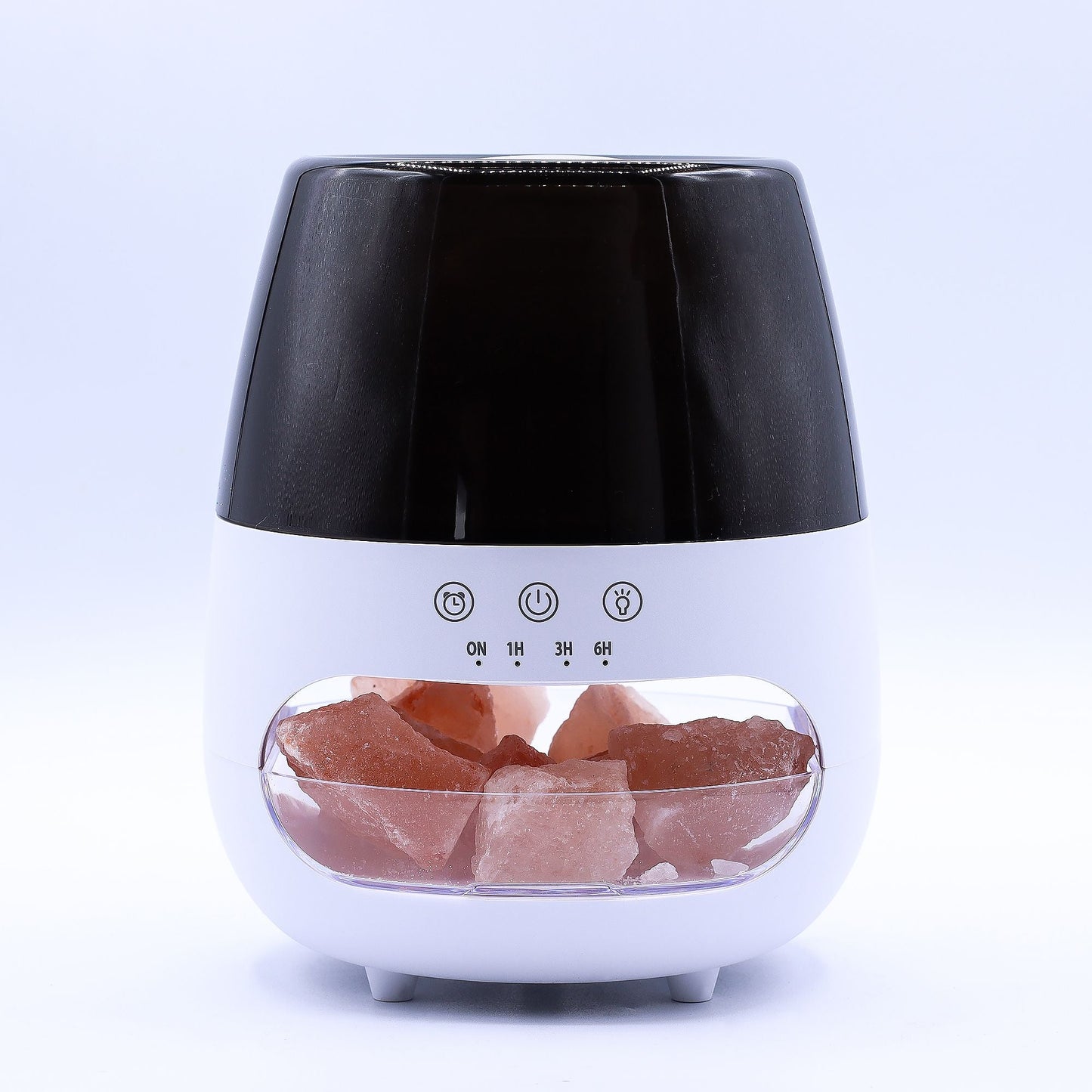 Salt Stone Flame LED Aroma Diffusor Weißer Salzstein und Timer