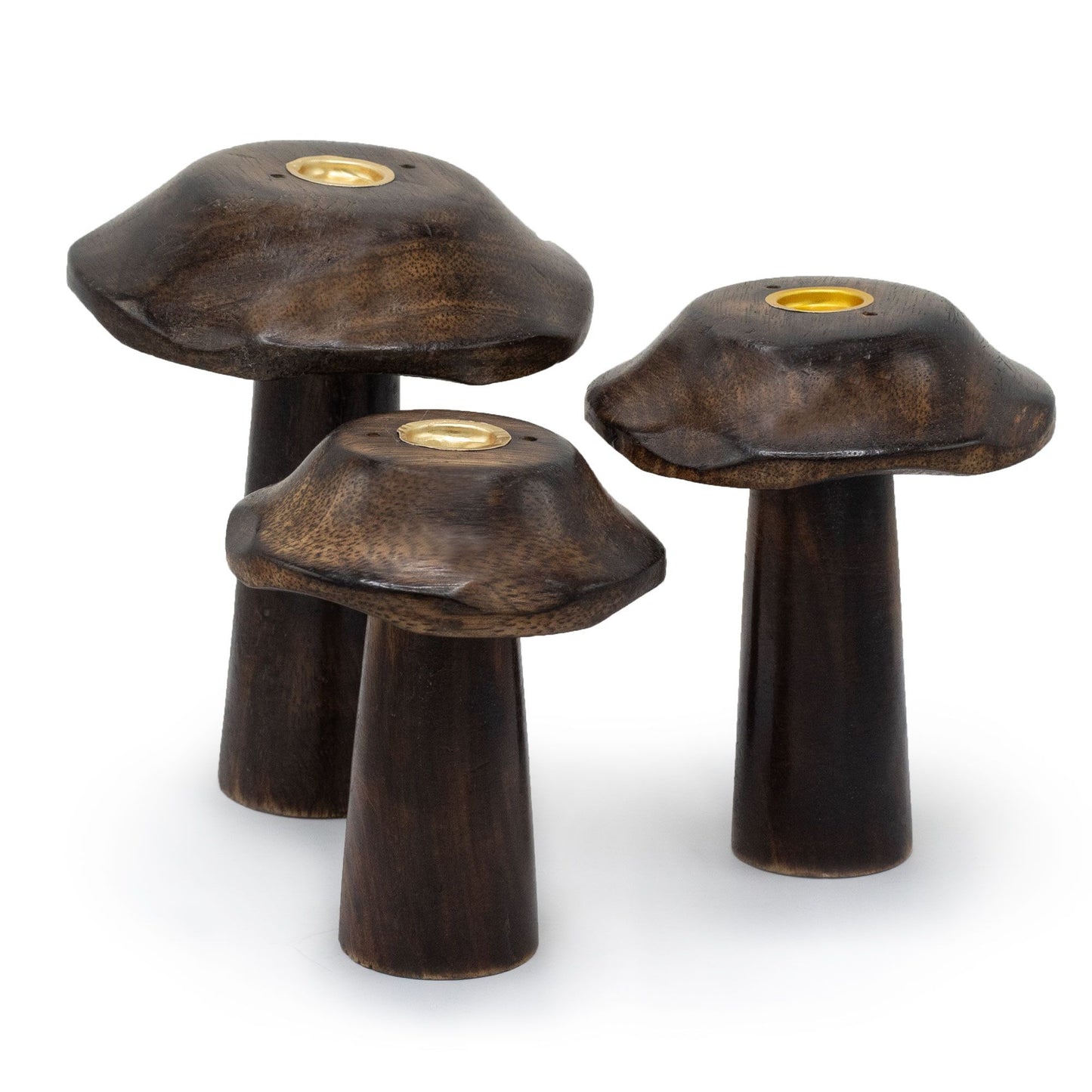 3er Set Flach Räucher Räucherkegel Pilze (13cm 12cm 11cm)