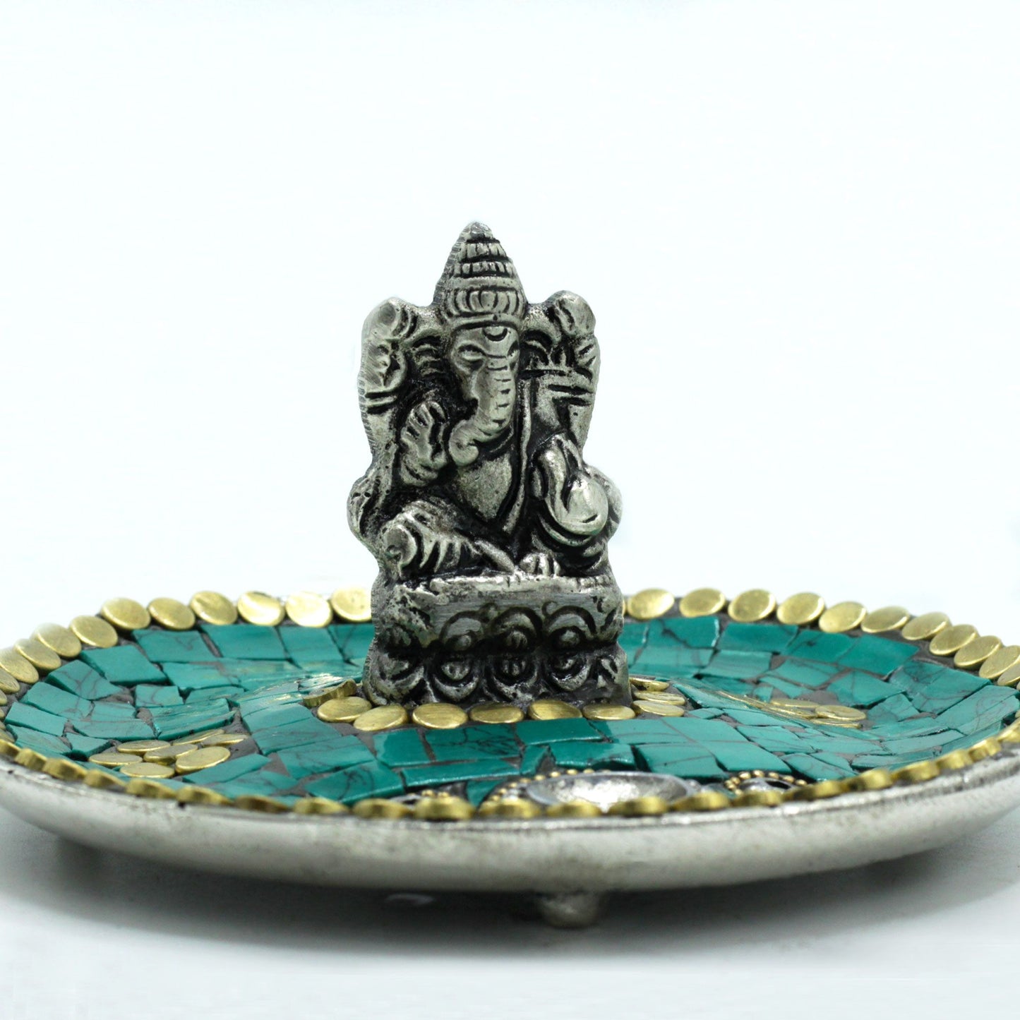 Ganesh Schale tibetischer Räucherkegel und Räucherstäbchenhalter