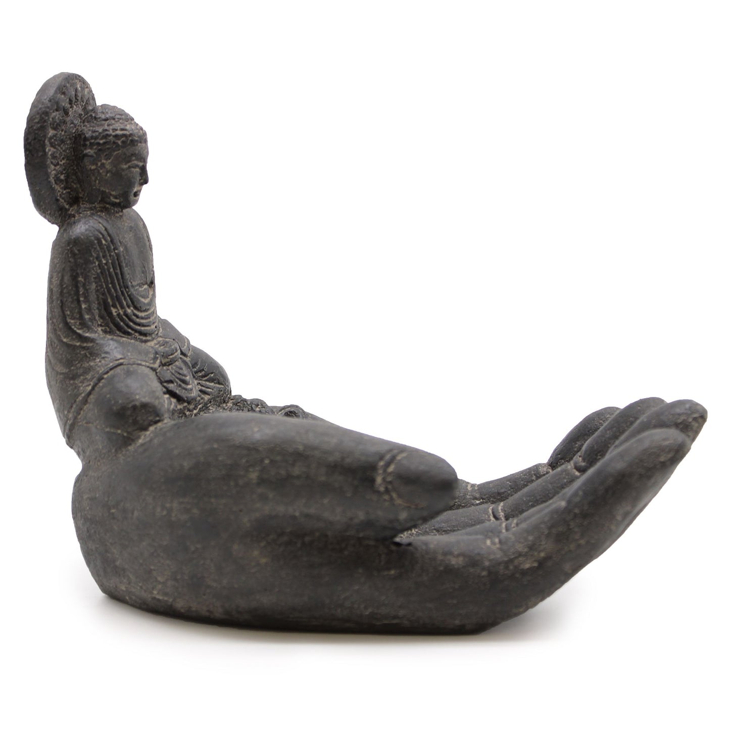 Buddha und Hand Räuchergefäß (schwarz)