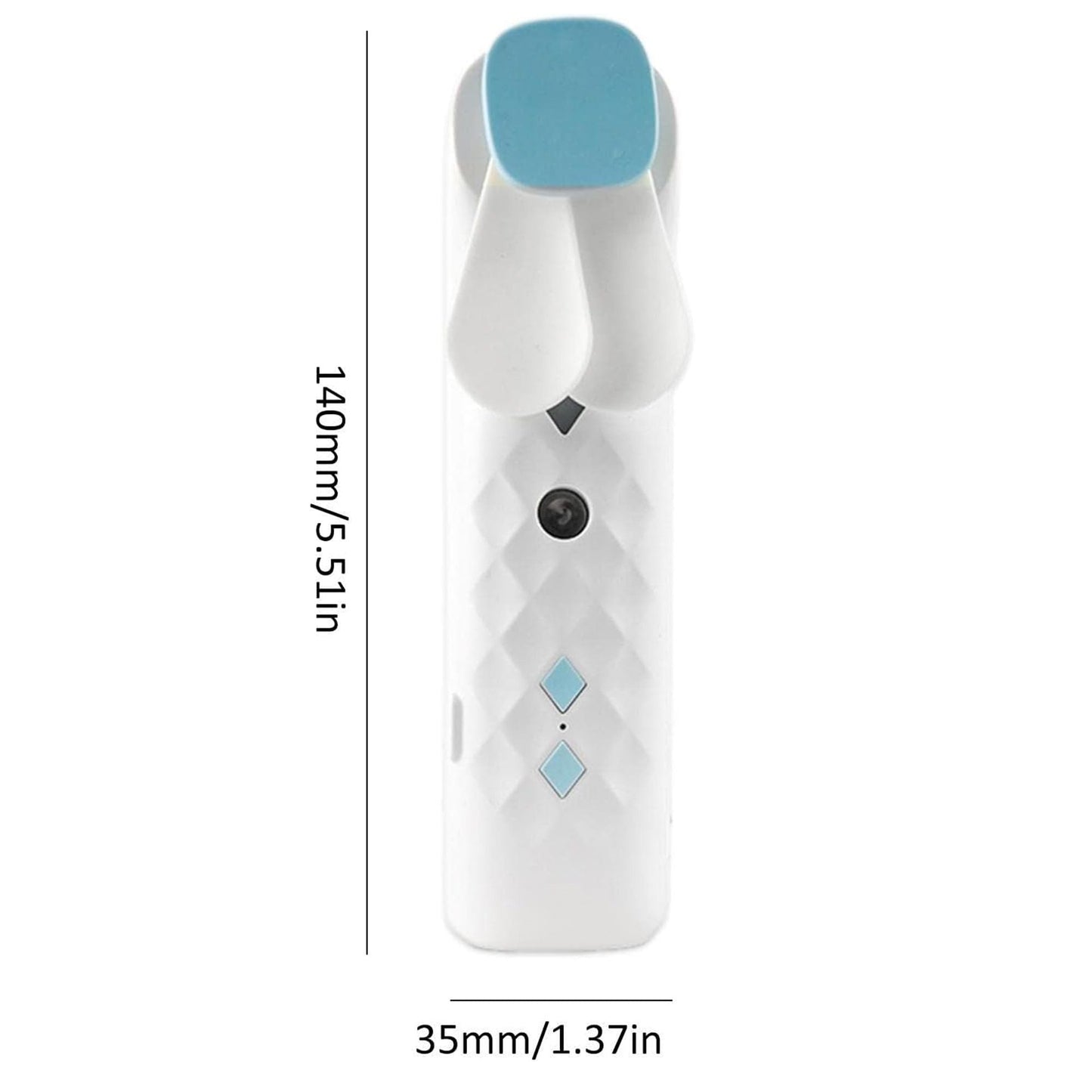 Nano Mist Gesichtsspray und Ventilator Tragbar USB (Weiß)