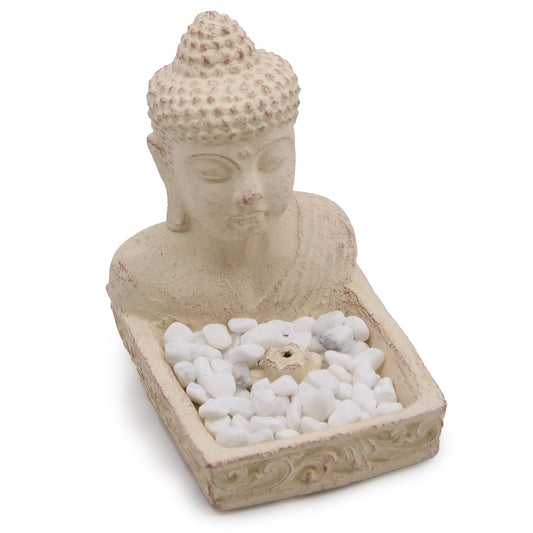 Buddha Feng Shui Räuchergefäß (creme)