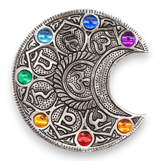 Sieben Chakra Mond Räucherstäbchenhalter 11.5cm