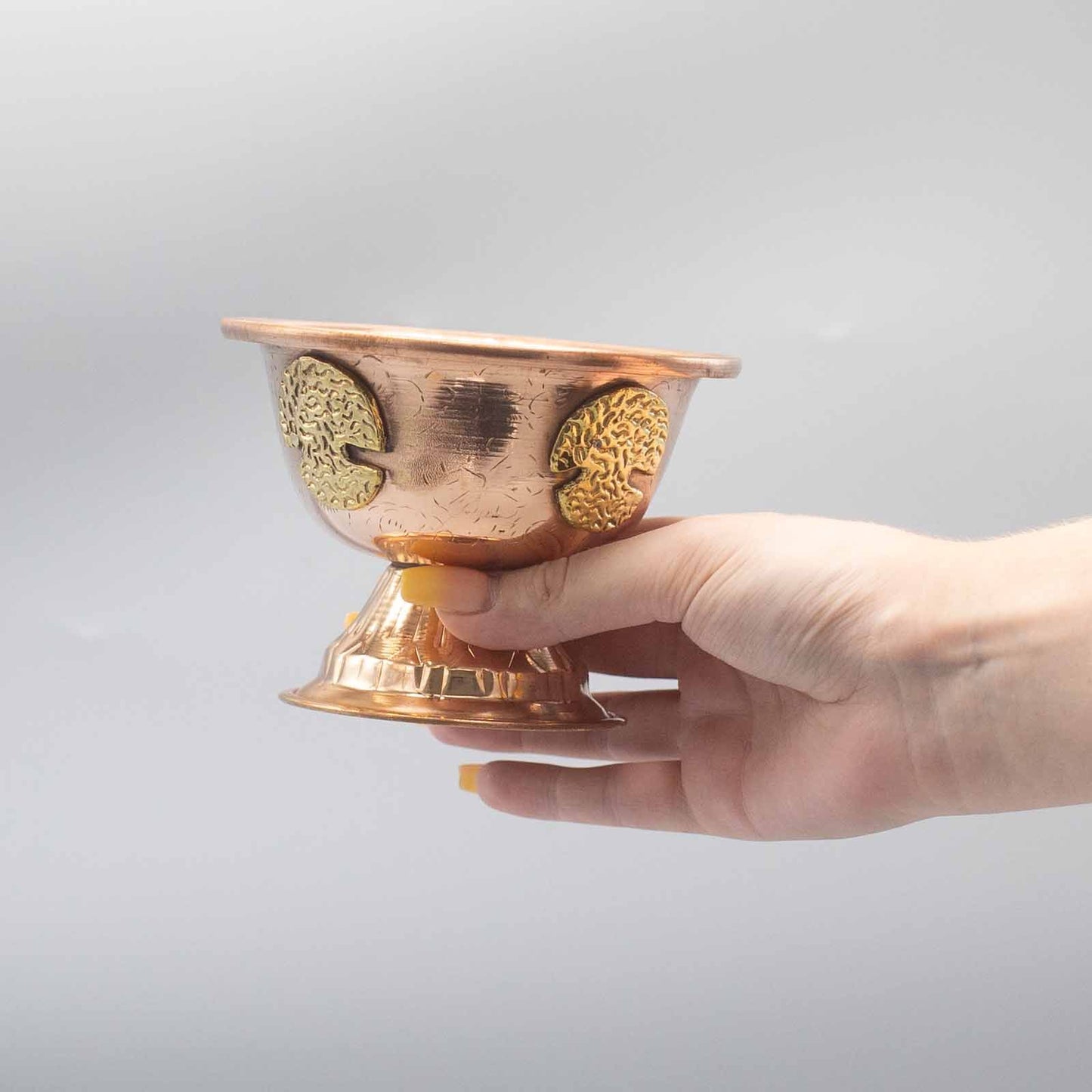 Kupfer Ritualkelch mit Lebensbaum 12x9cm